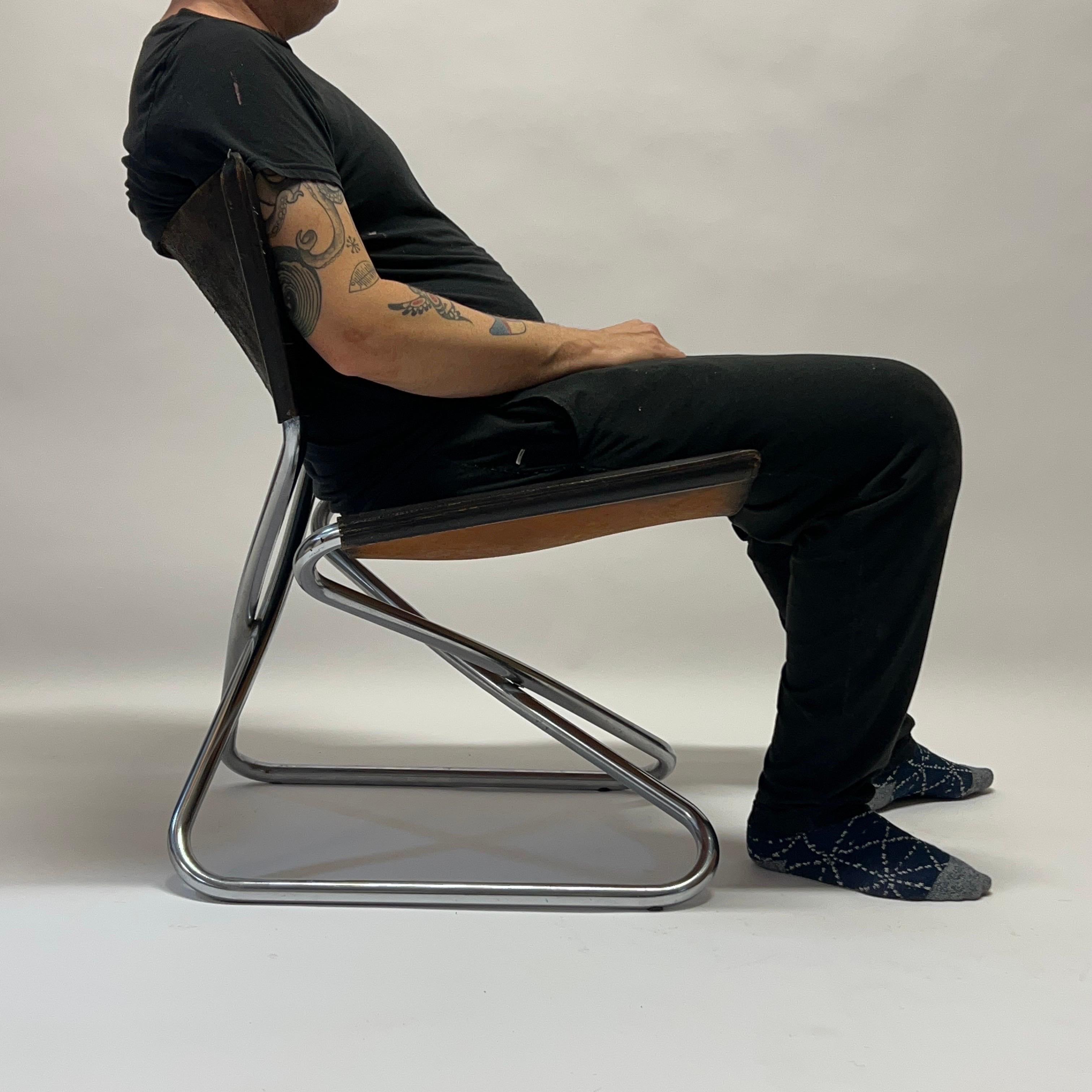 Erik Magnussen Leather Z Easy Lounge Chairs c1960s Denmark 6