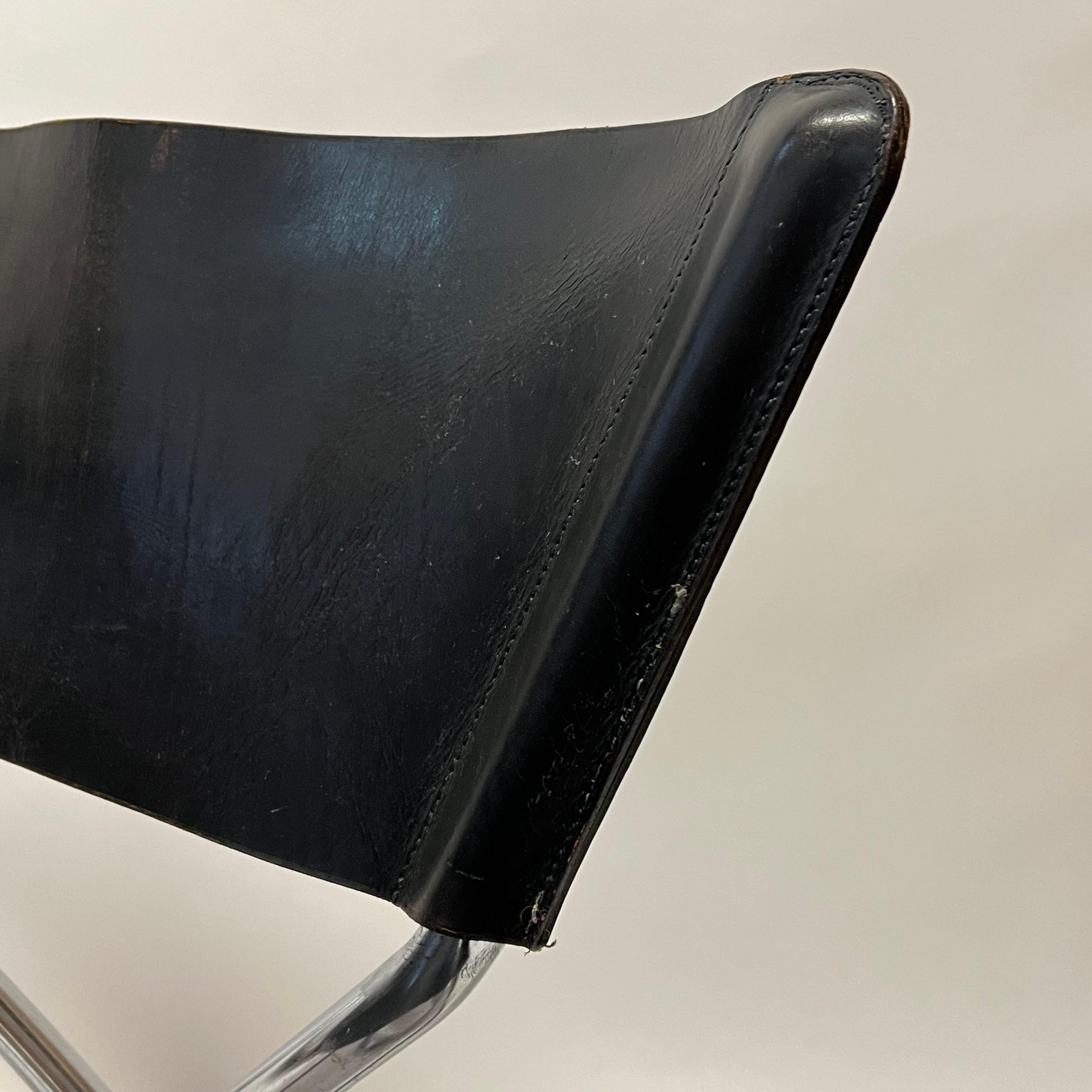 Erik Magnussen Leather Z Easy Lounge Chairs c1960s Denmark 7