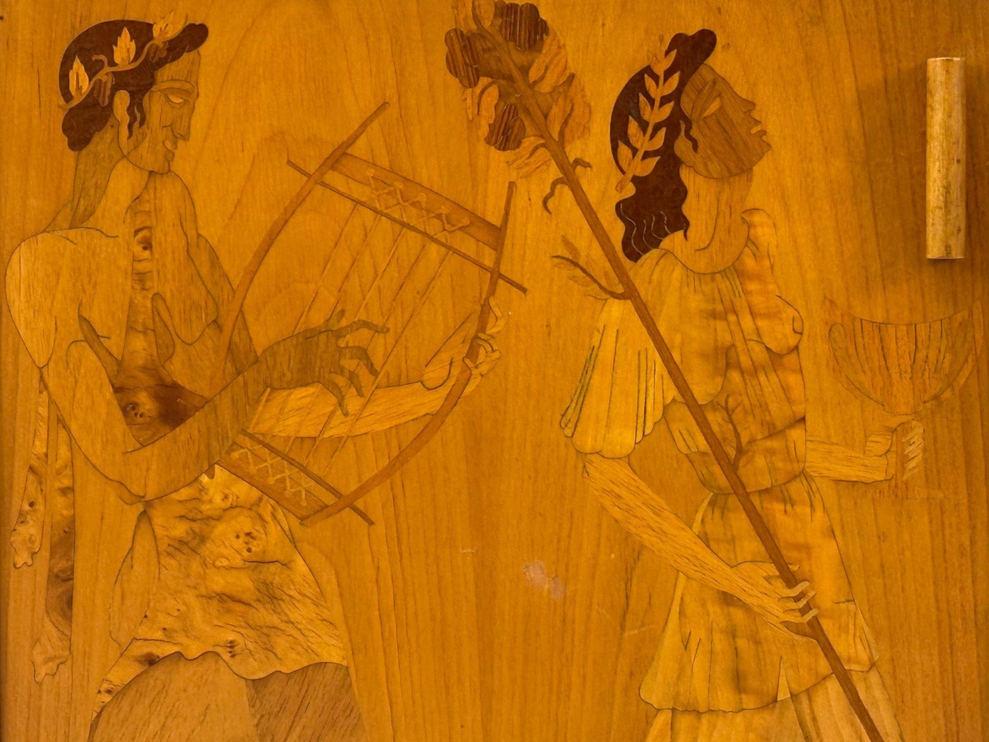 Erik Mattsson, Art Deco, Marquetry, Glass, Rare Bar Cart, Sweden c. 1939 For Sale 1