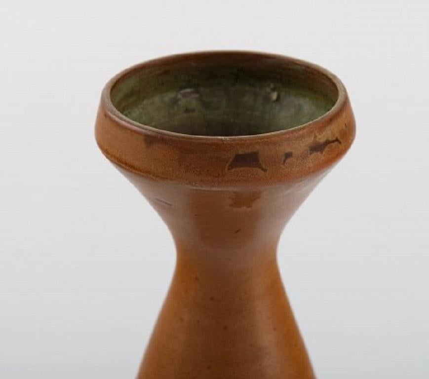 Scandinavian Modern Erik Mornils for Nittsjö, Sweden, Vase in Glazed Ceramics, Mid-20th Century