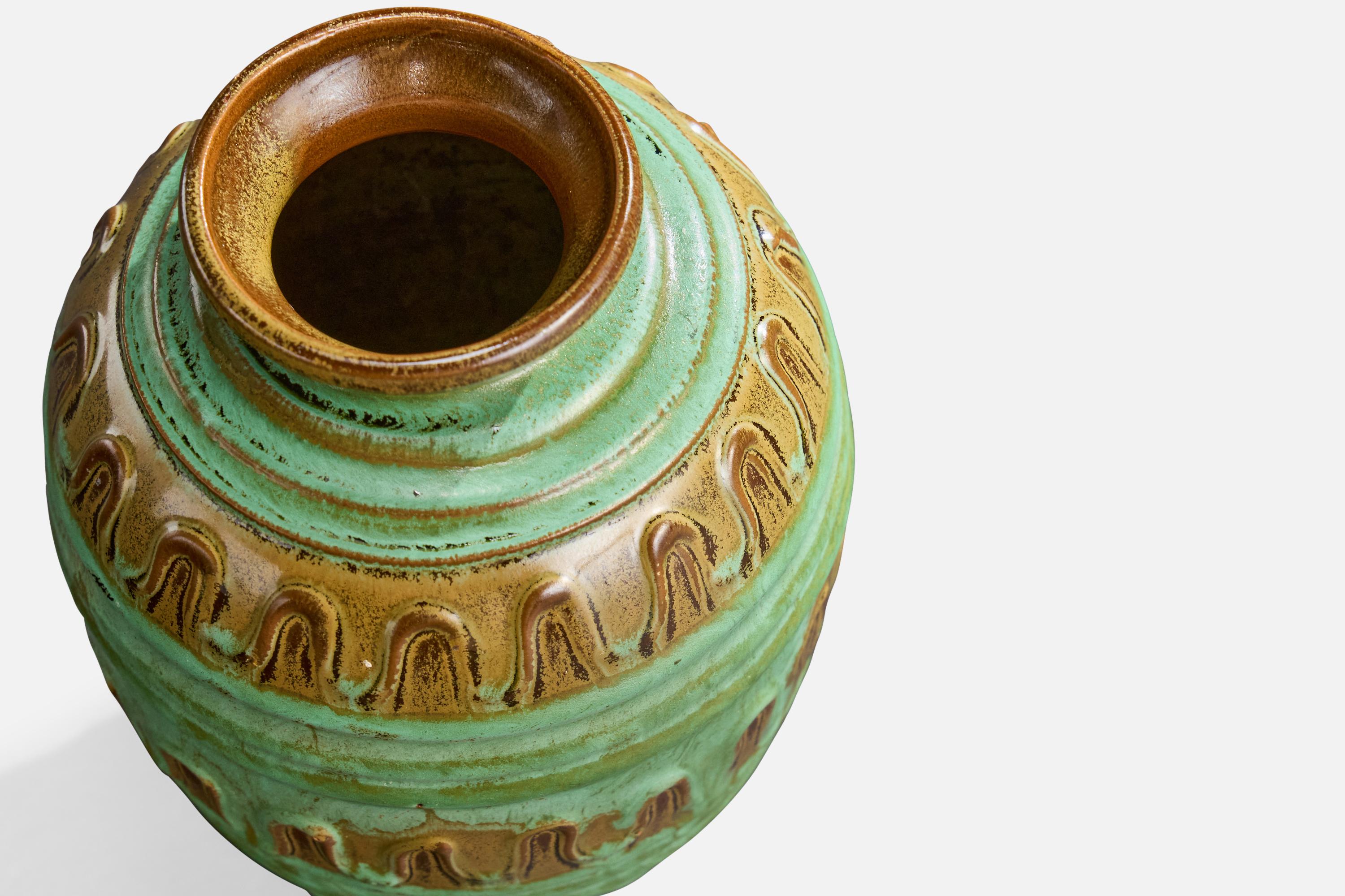 Swedish Erik Mornils, Vase, Ceramic, Sweden, 1930s For Sale