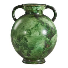 Erik Mornils, Vase, Earthenware, Nittsjö Sweden, 1940s