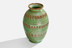 Erik Mornils, Vase, Earthenware, Sweden, 1930s