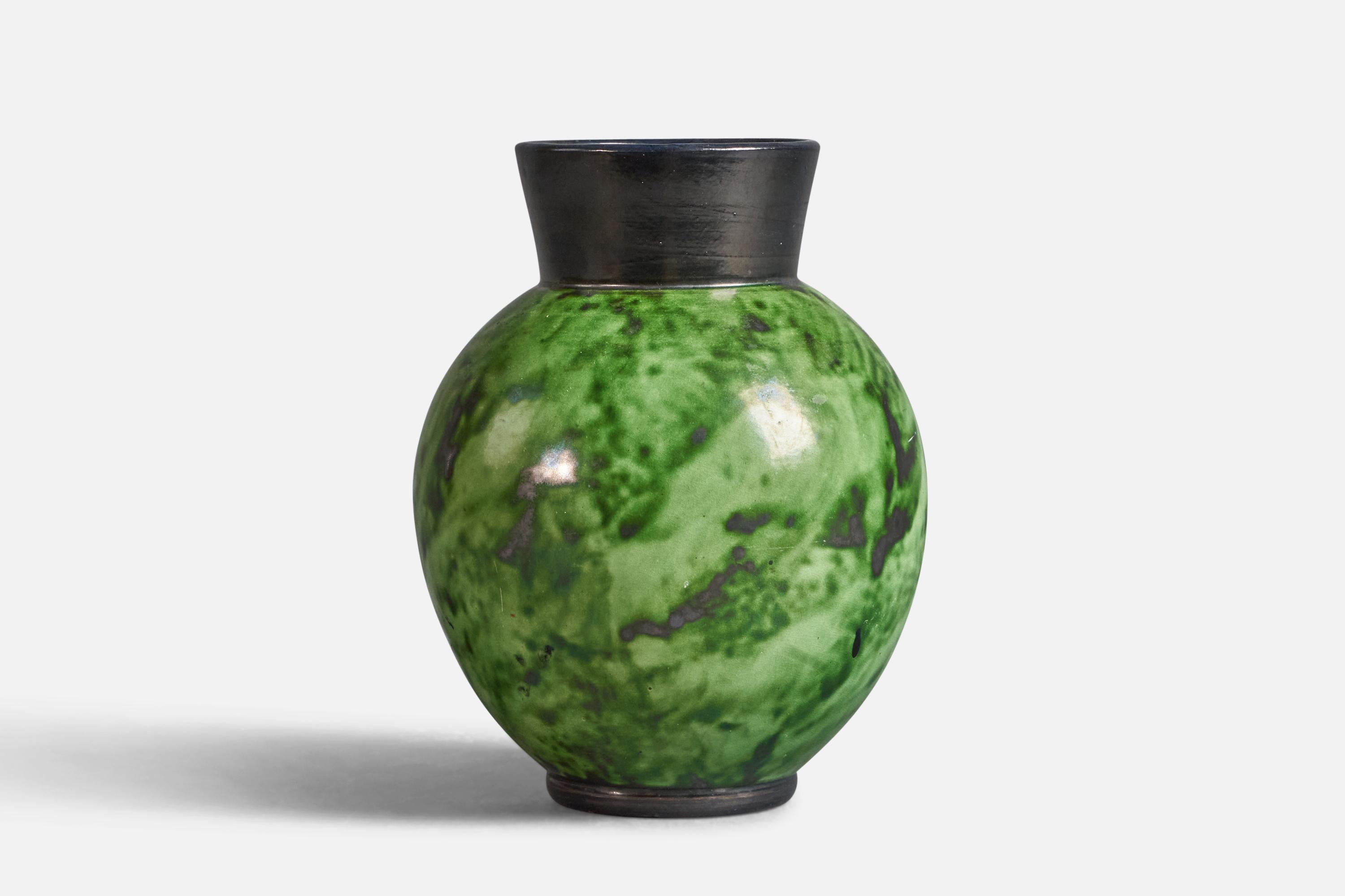 Scandinavo moderno Erik Mornils, Vaso, Terracotta, Svezia, anni '1930 in vendita