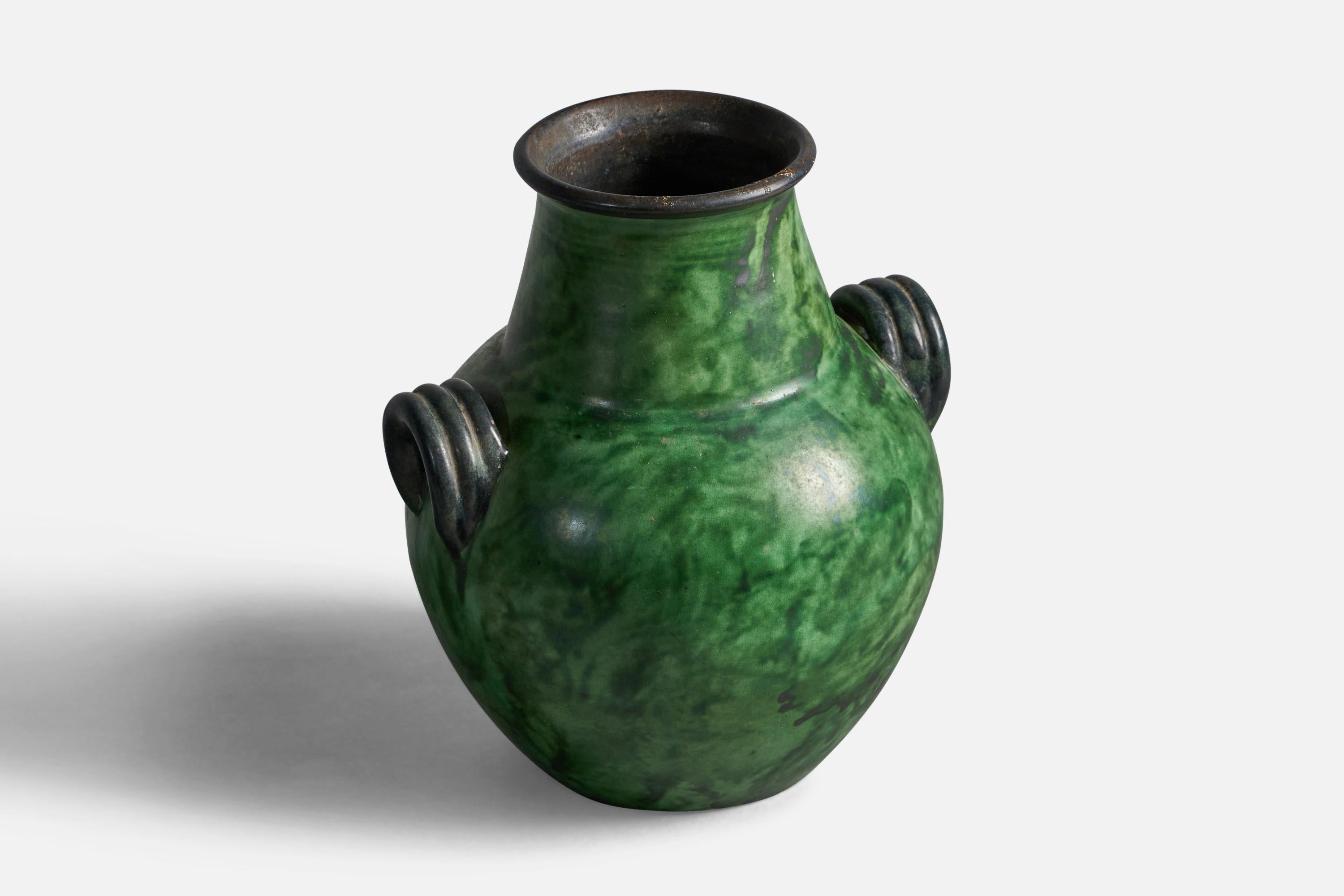 Scandinavo moderno Erik Mornils, Vaso, Terracotta, Svezia, anni '1930 in vendita