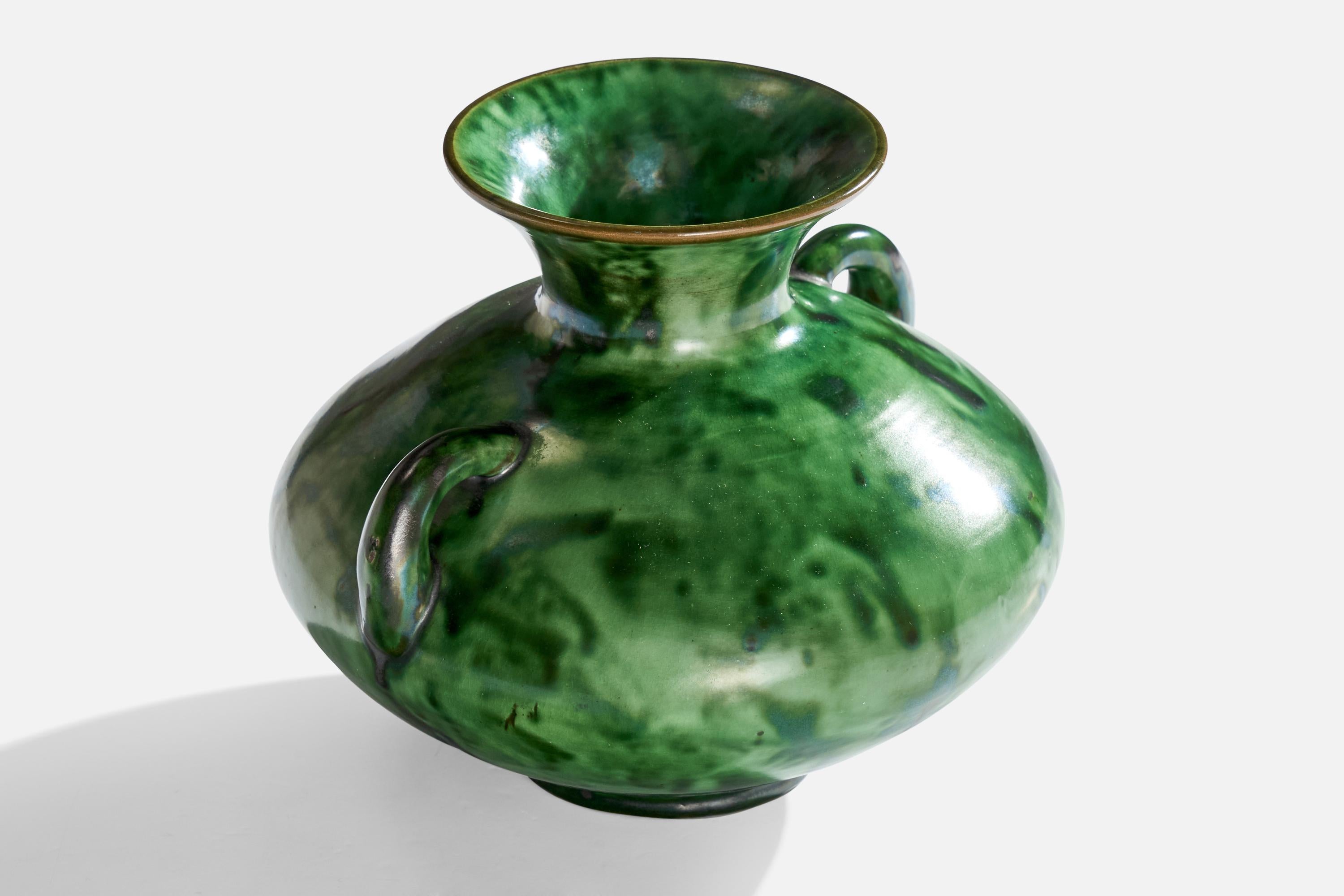 Scandinavo moderno Erik Mornils, Vaso, Terracotta, Svezia, anni '1930 in vendita