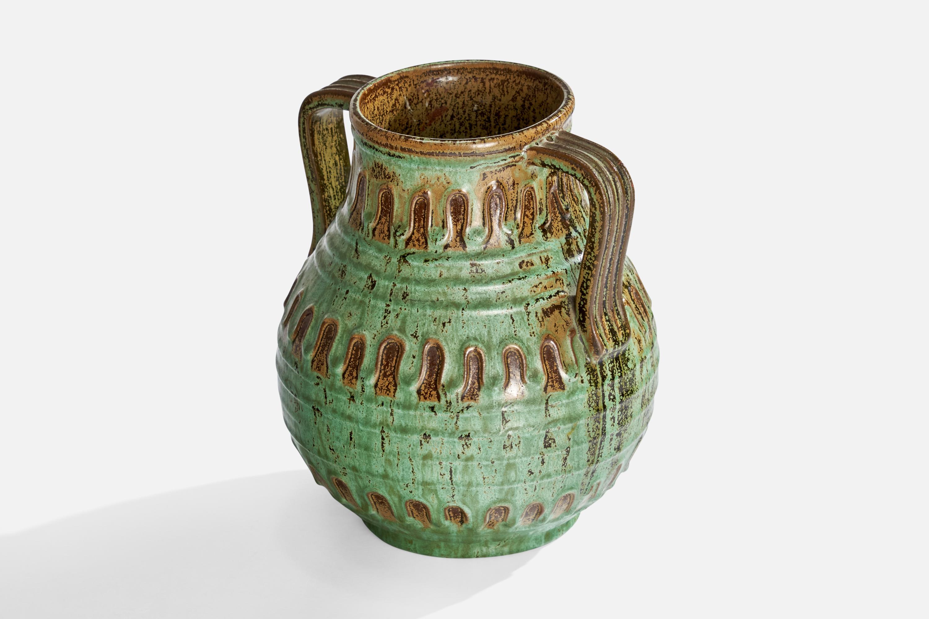 Scandinavo moderno Erik Mornils, Vaso, Terracotta, Svezia, anni '1930 in vendita