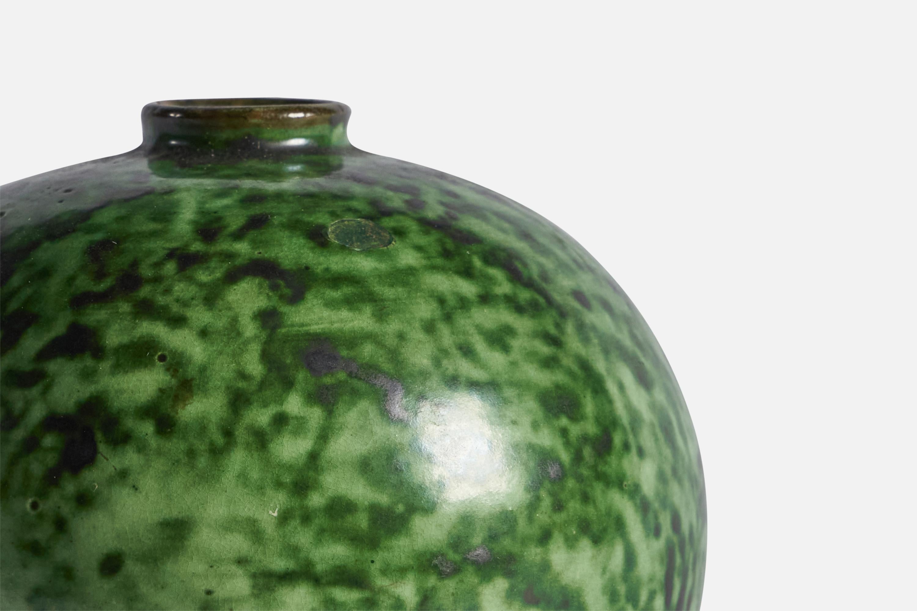 Swedish Erik Mornils, Vase, Earthenware, Sweden 1930s For Sale