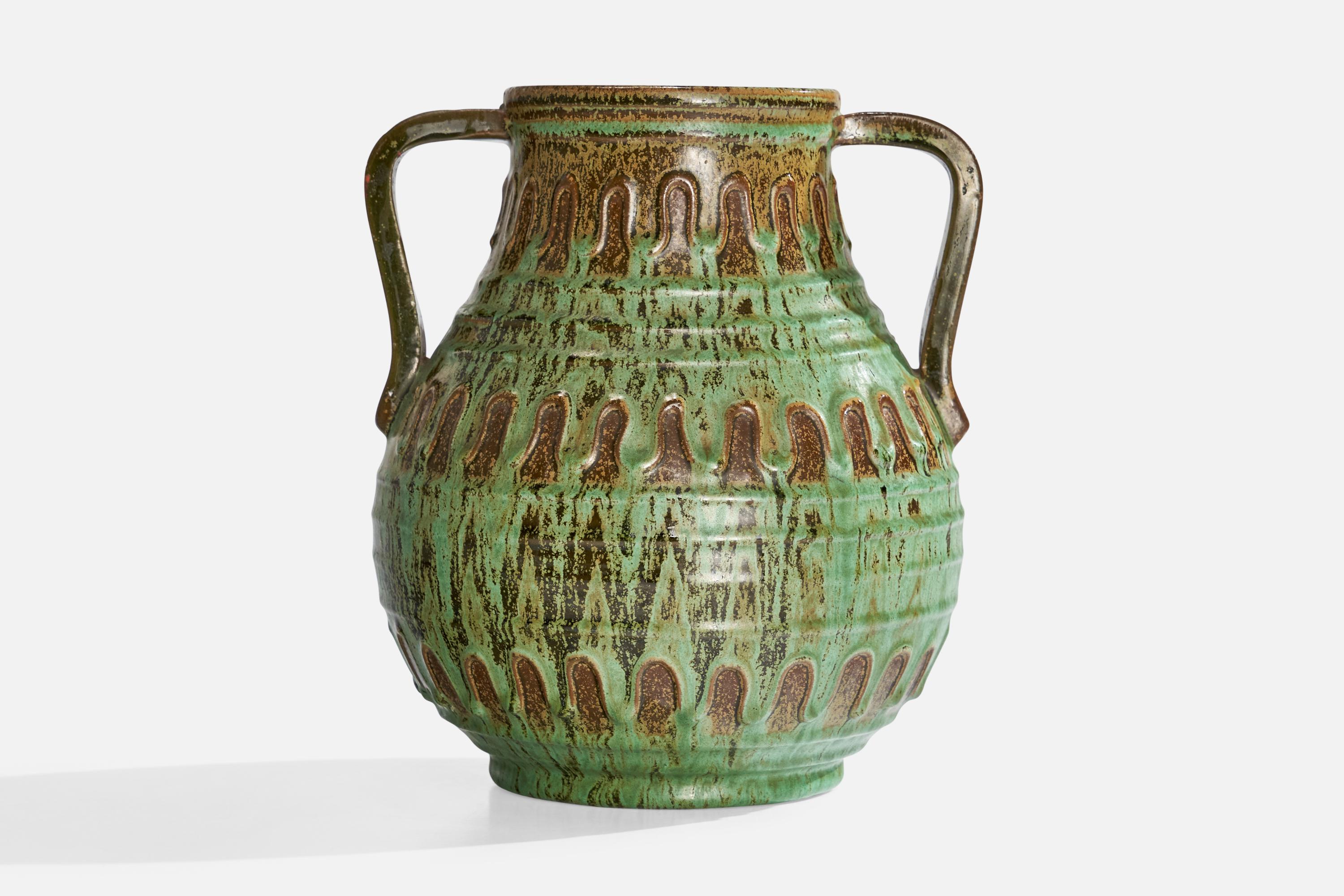 Erik Mornils, Vaso, Terracotta, Svezia, anni '1930 In condizioni buone in vendita a High Point, NC