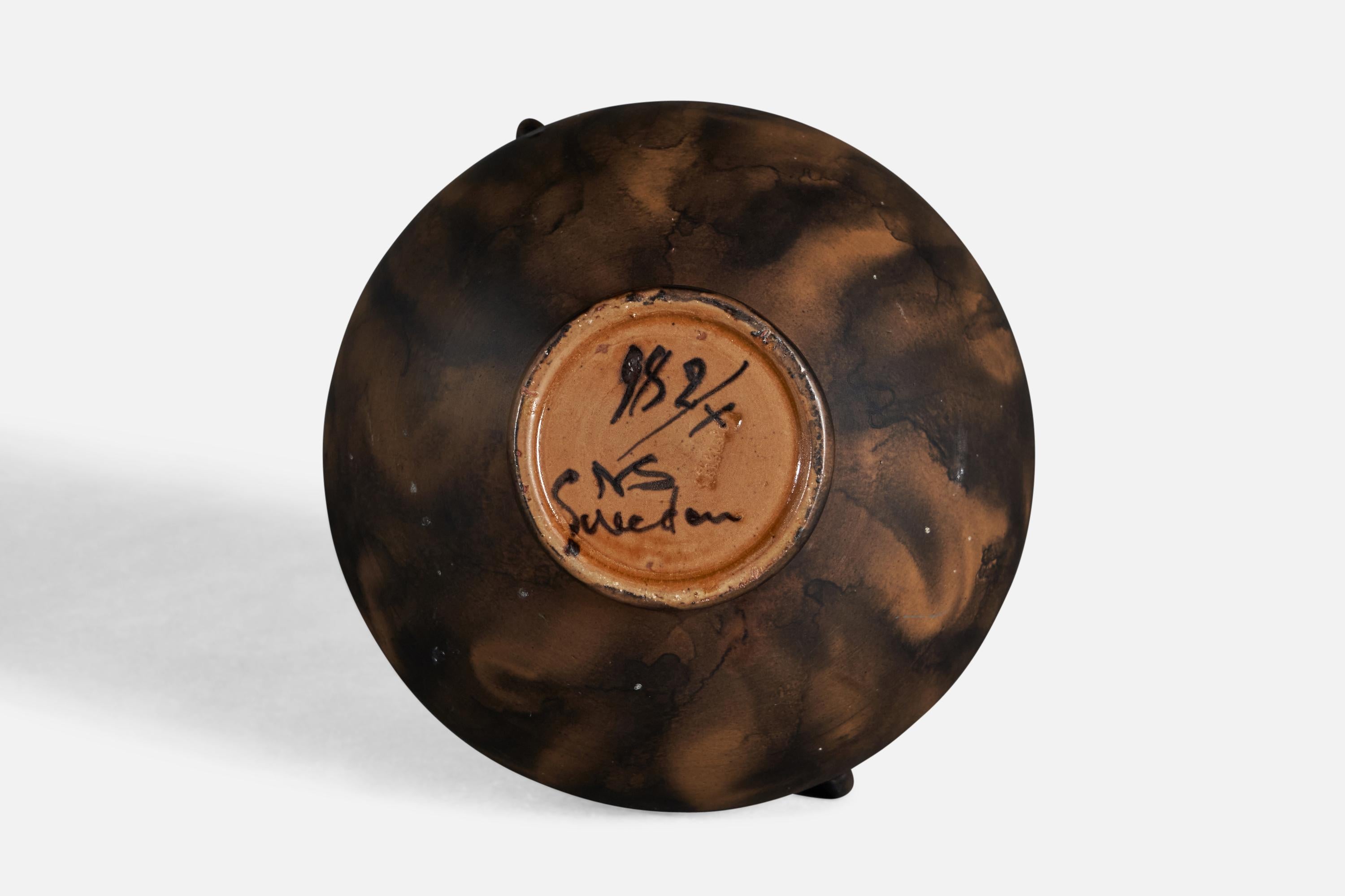 Metà XX secolo Erik Mornils, Vaso, Terracotta, Svezia, anni '1930 in vendita