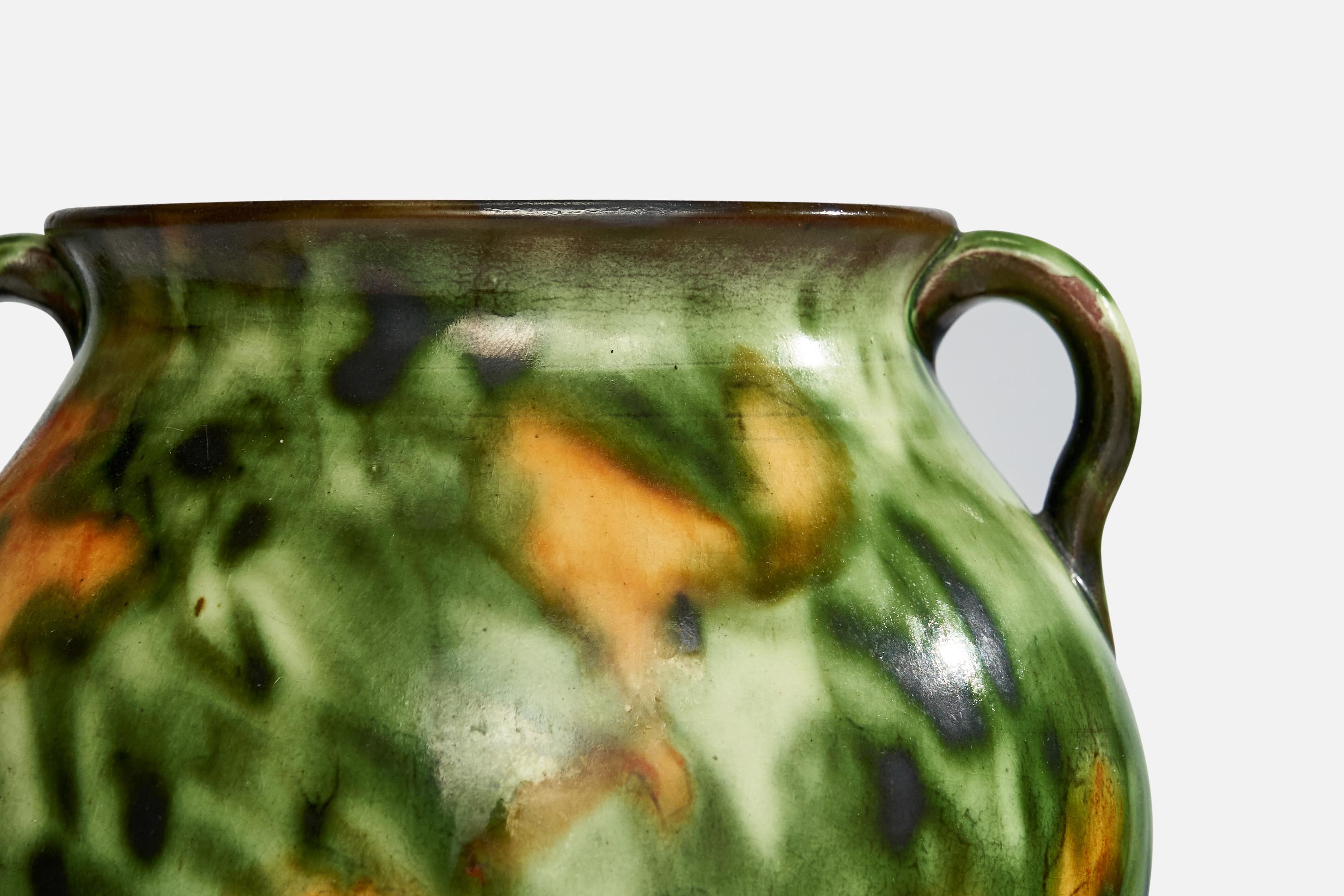 Erik Mornils, Vase, Earthenware, Sweden 1930s For Sale 1