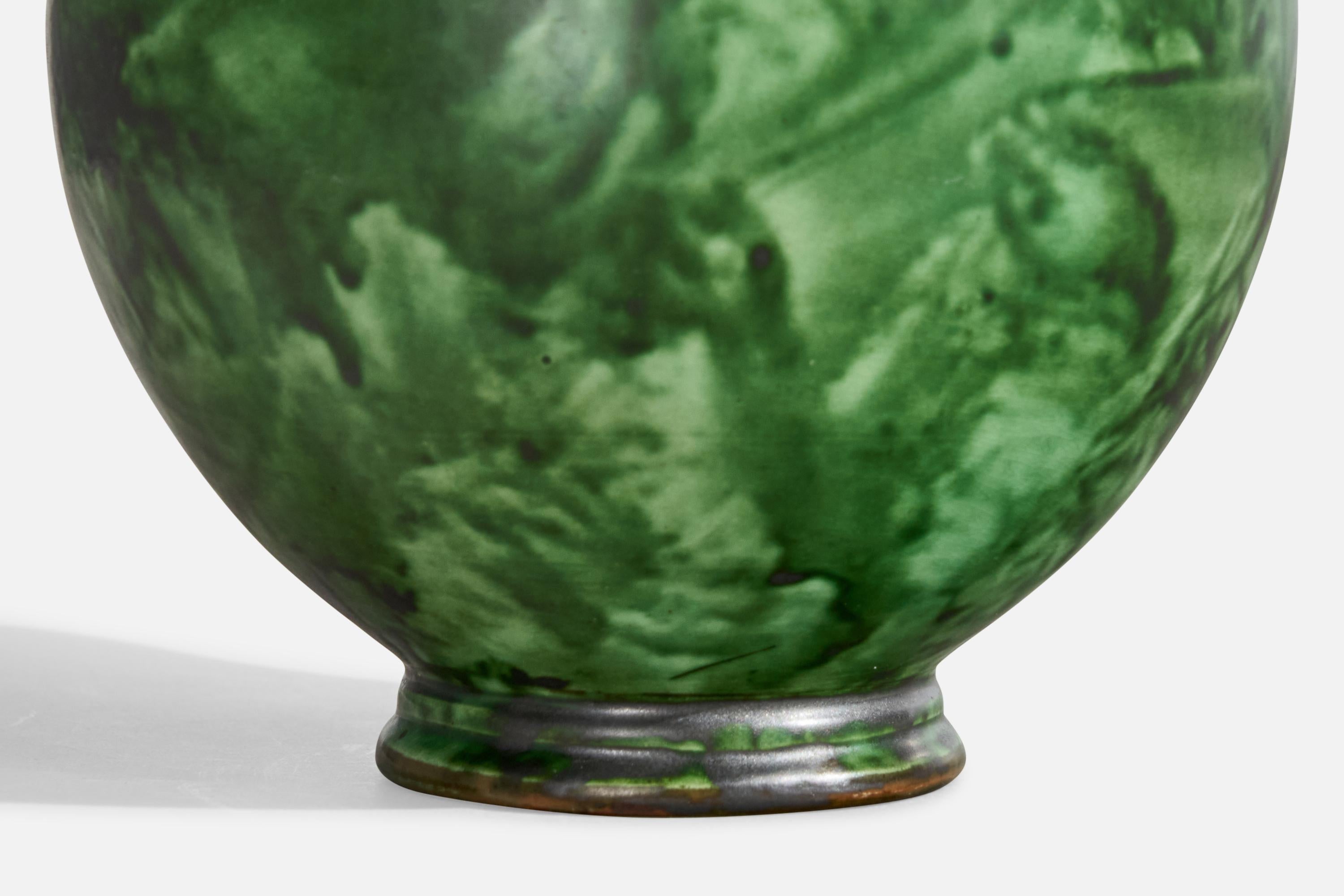 Poterie Erik Mornils, Vase, Faïence, Suède, Années 1930 en vente