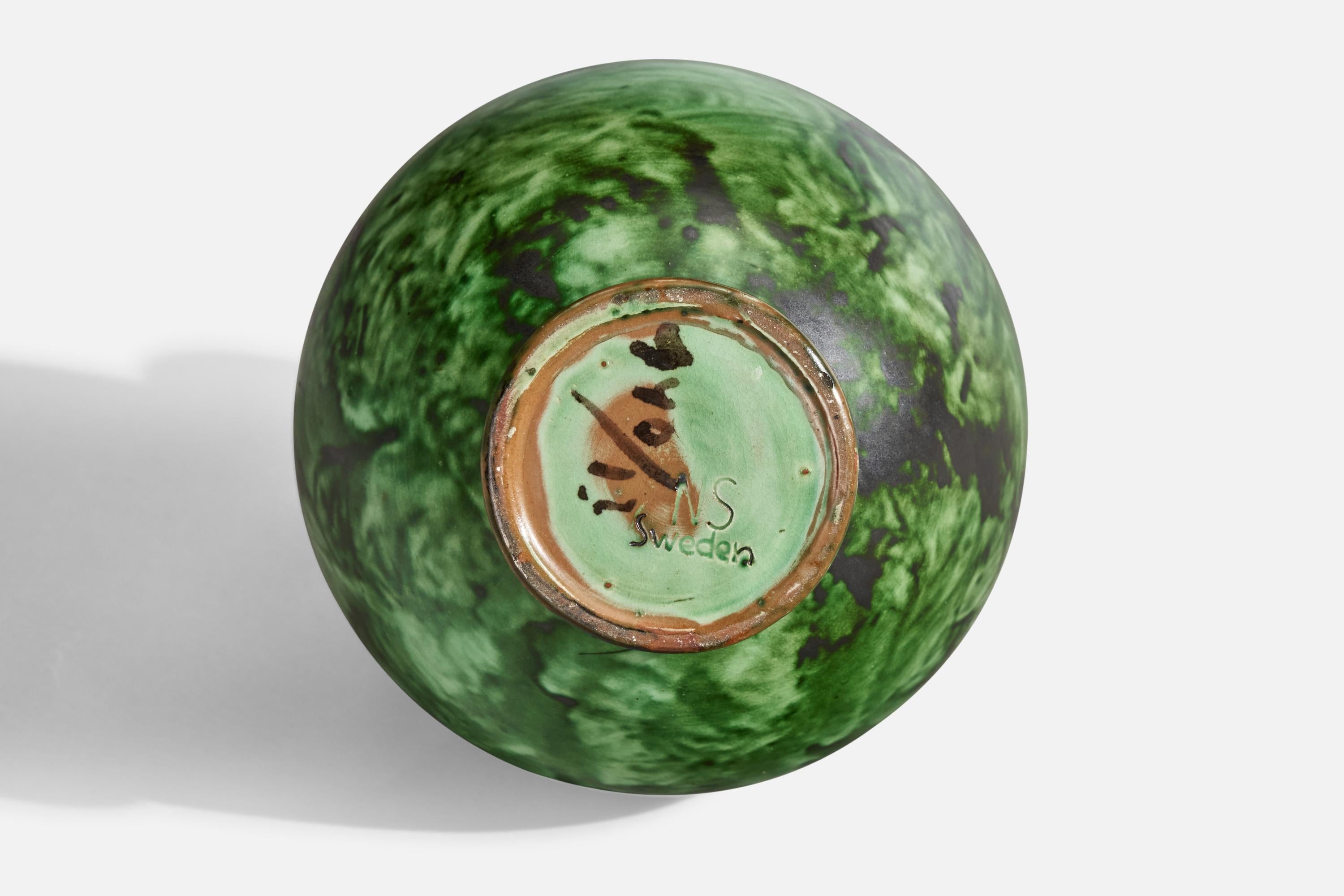 Erik Mornils, Vase, Faïence, Suède, Années 1930 en vente 1