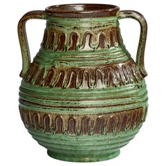 Erik Mornils, Vase, Faïence, Suède, Années 1930