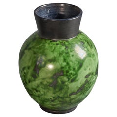 Erik Mornils, Vase, Faïence, Suède, Années 1930