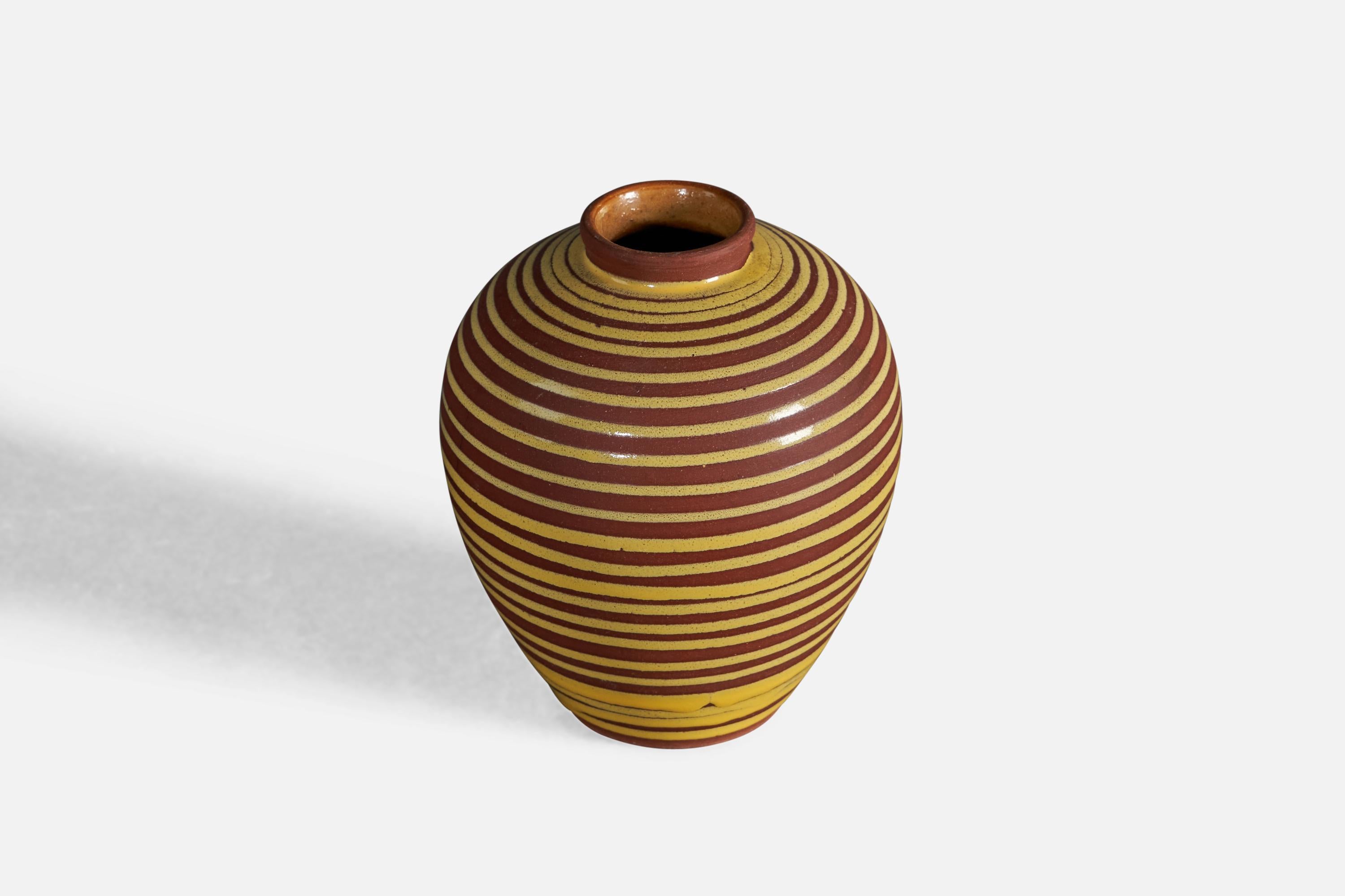 Erik Mornils, Vaso, Terracotta, Svezia, anni '1940 In condizioni buone in vendita a High Point, NC