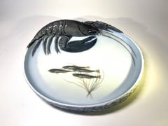 Erik Nielsen, Royal Copenhagen Porcelain Lobster and Shoal Card Vide Poche #485