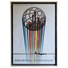 Vintage Erik Nitsche " Convair " Poster for General Dynamics, circa 1960