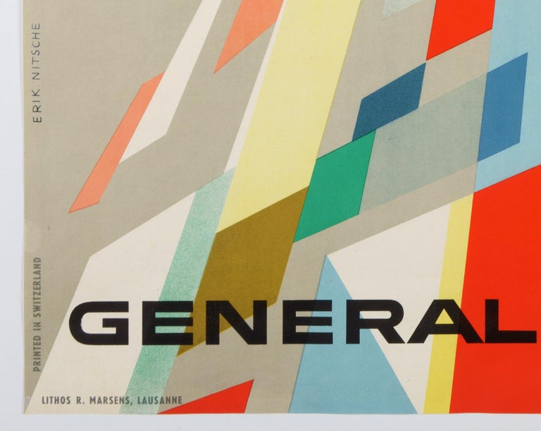 General Dynamics, Atoms for Peace, Conference in Geneva – Original Poster - Print by Erik Nitsche