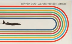 General Dynamics, Convair 880, l'avion de ligne le plus rapide du monde - Affiche originale