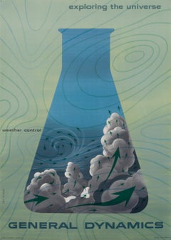 "General Dynamics - Weather Control" Original Mid-Century Science Poster