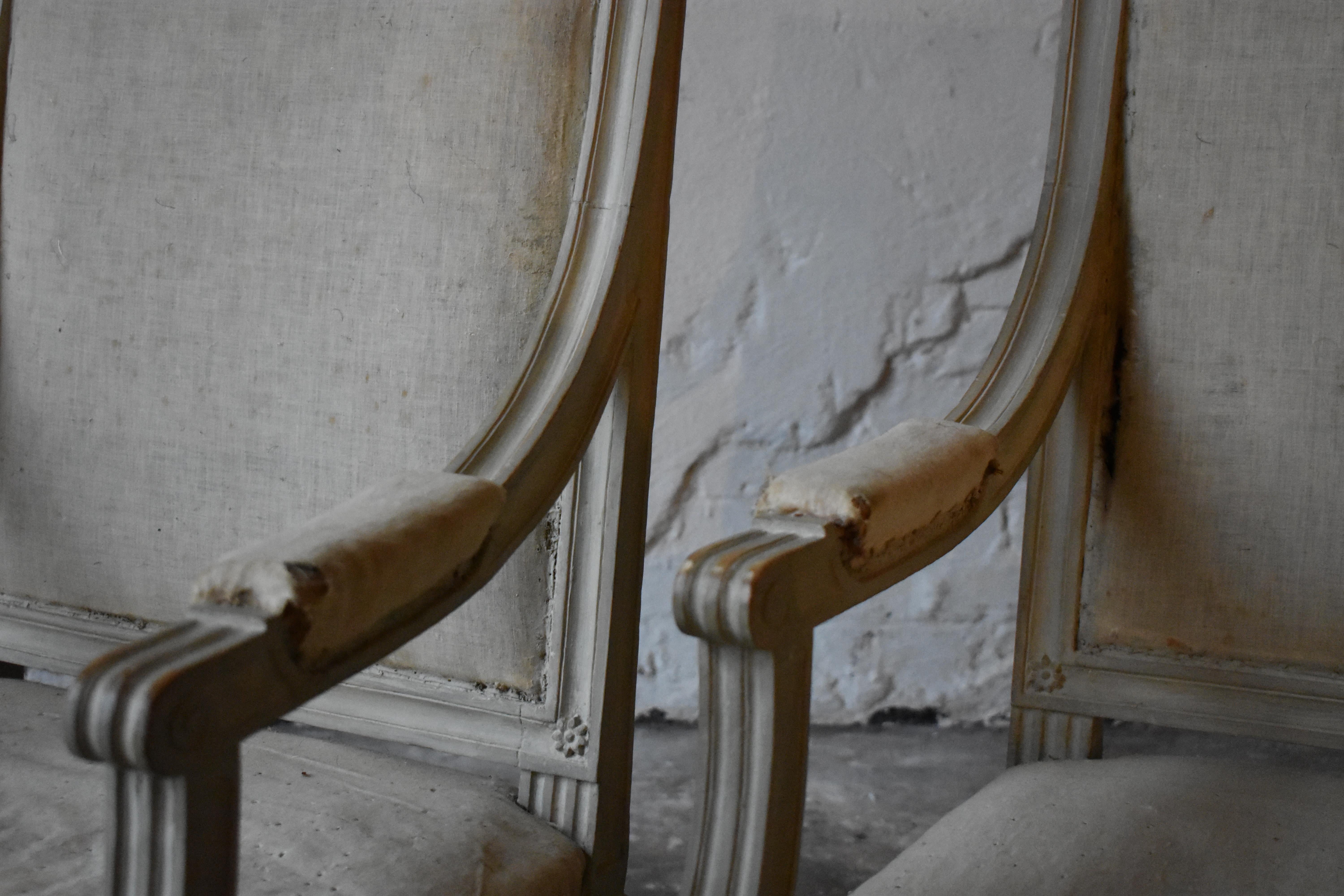 Erik Öhrmark Swedish Gustavian Armchairs Signed For Sale 3