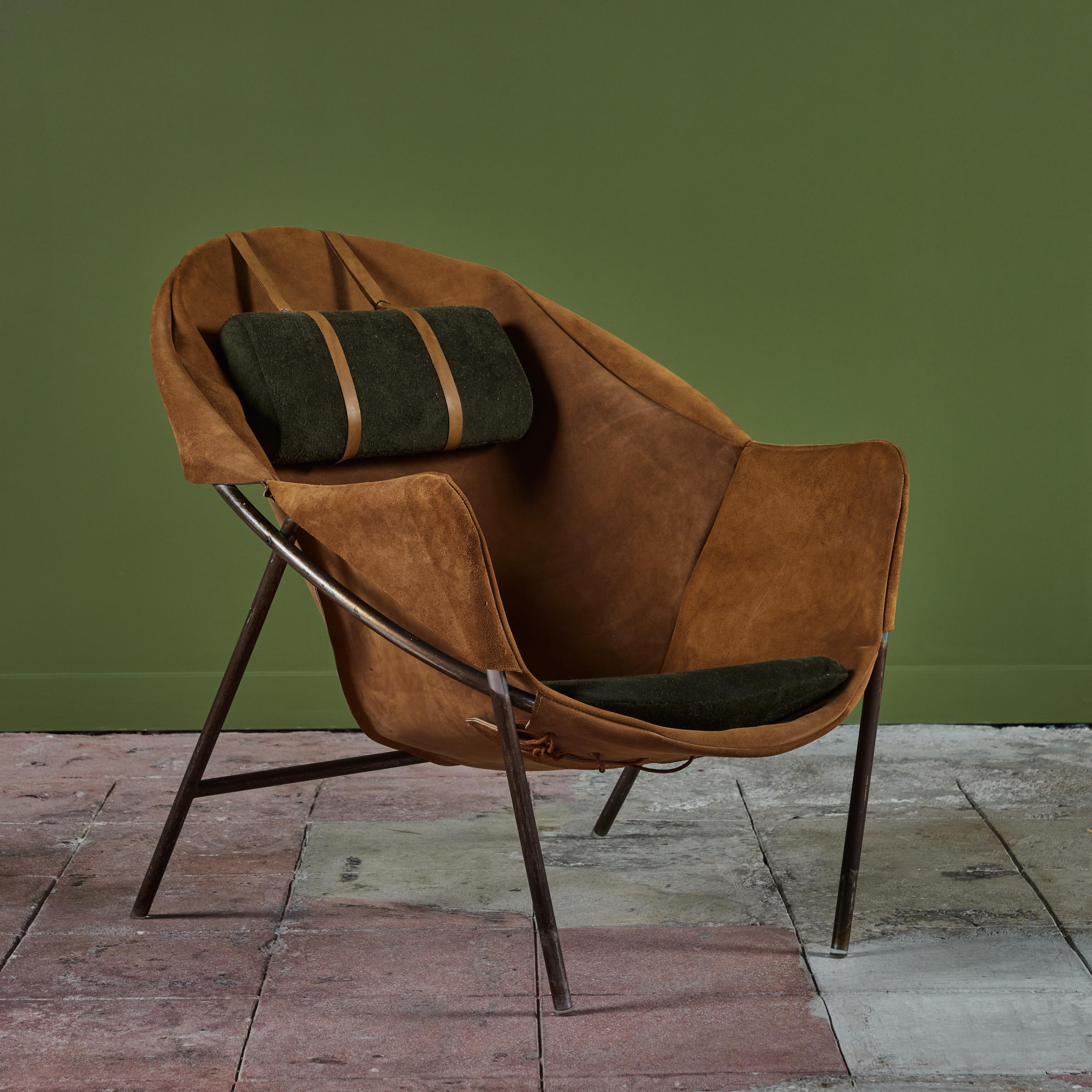 Mid-Century Modern Erik Ole Jorgensen BO-360 Leather Lounge Chair for Bovirke For Sale