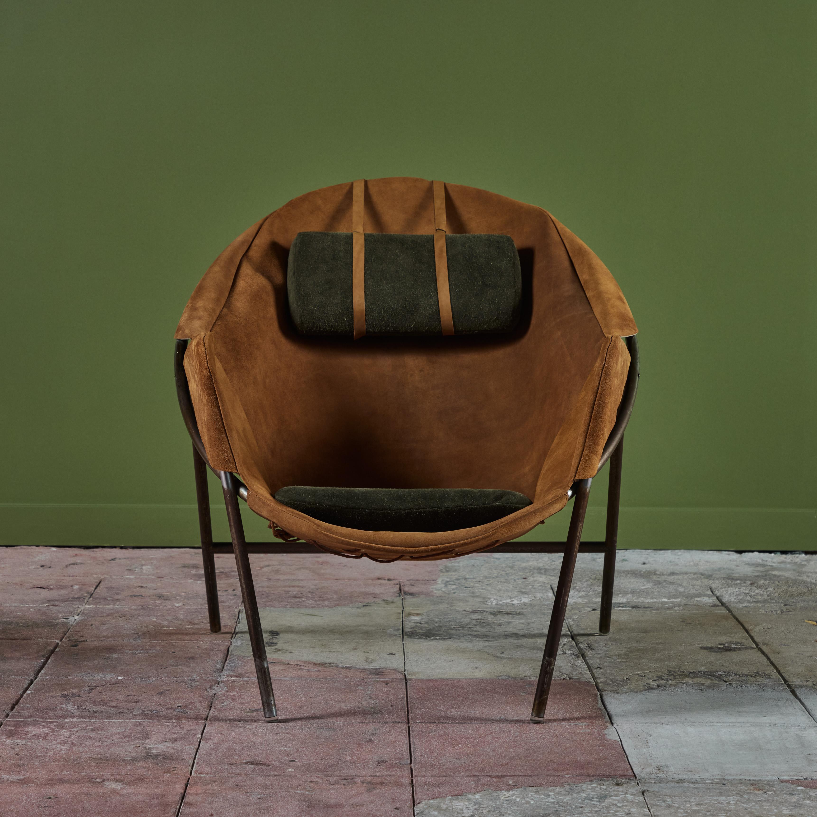 Danish Erik Ole Jorgensen BO-360 Leather Lounge Chair for Bovirke For Sale