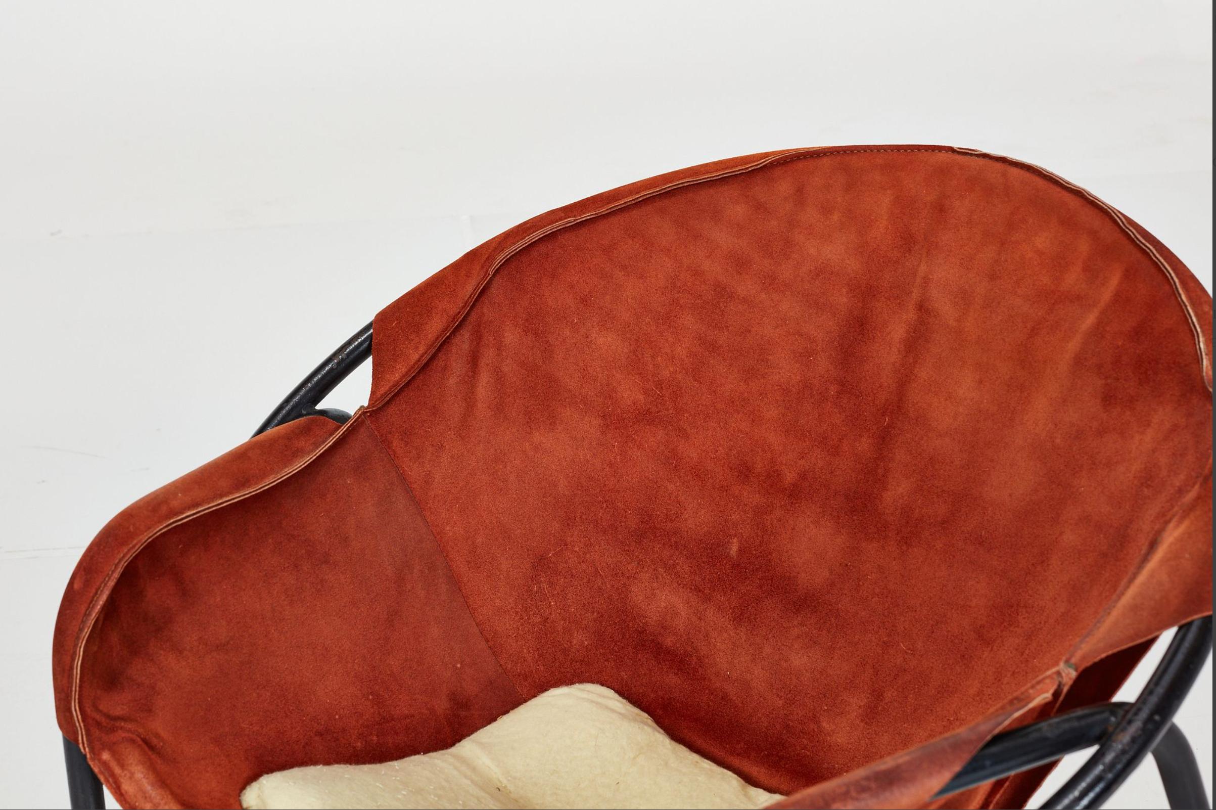 Laqué Fauteuils danois en daim cognac Erik Ole Jorgensen, lot de 2 en vente