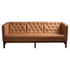 Erik Ole Jorgensen EJ315 Sofa in Aniline Cognac Leather, Denmark, 1970s 