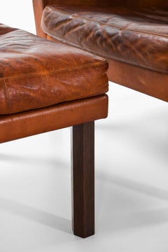 Erik Ole Jørgensen Easy Chairs with Stools Produced by Selectform in Denmark