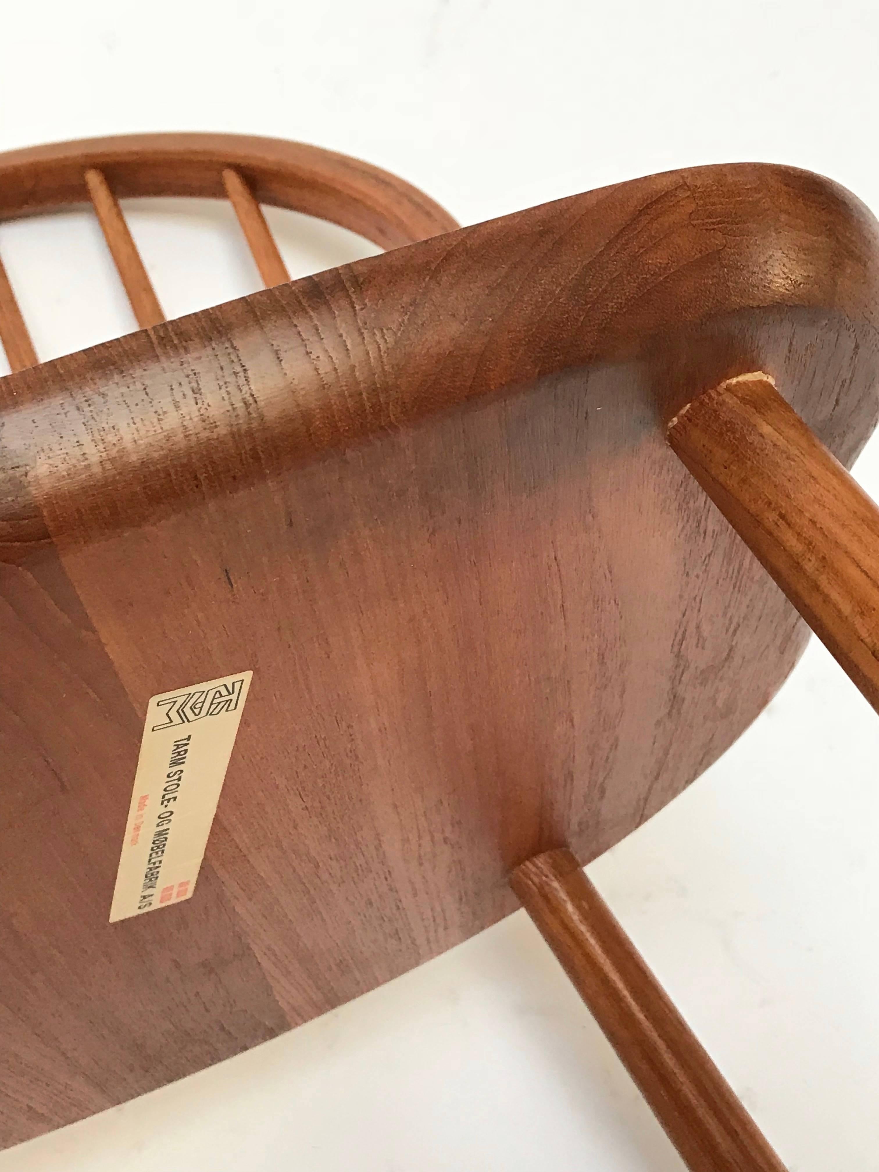 Erik Ole Jørgensen pour Tarm Stole Ensemble de six chaises à manger en teck 3