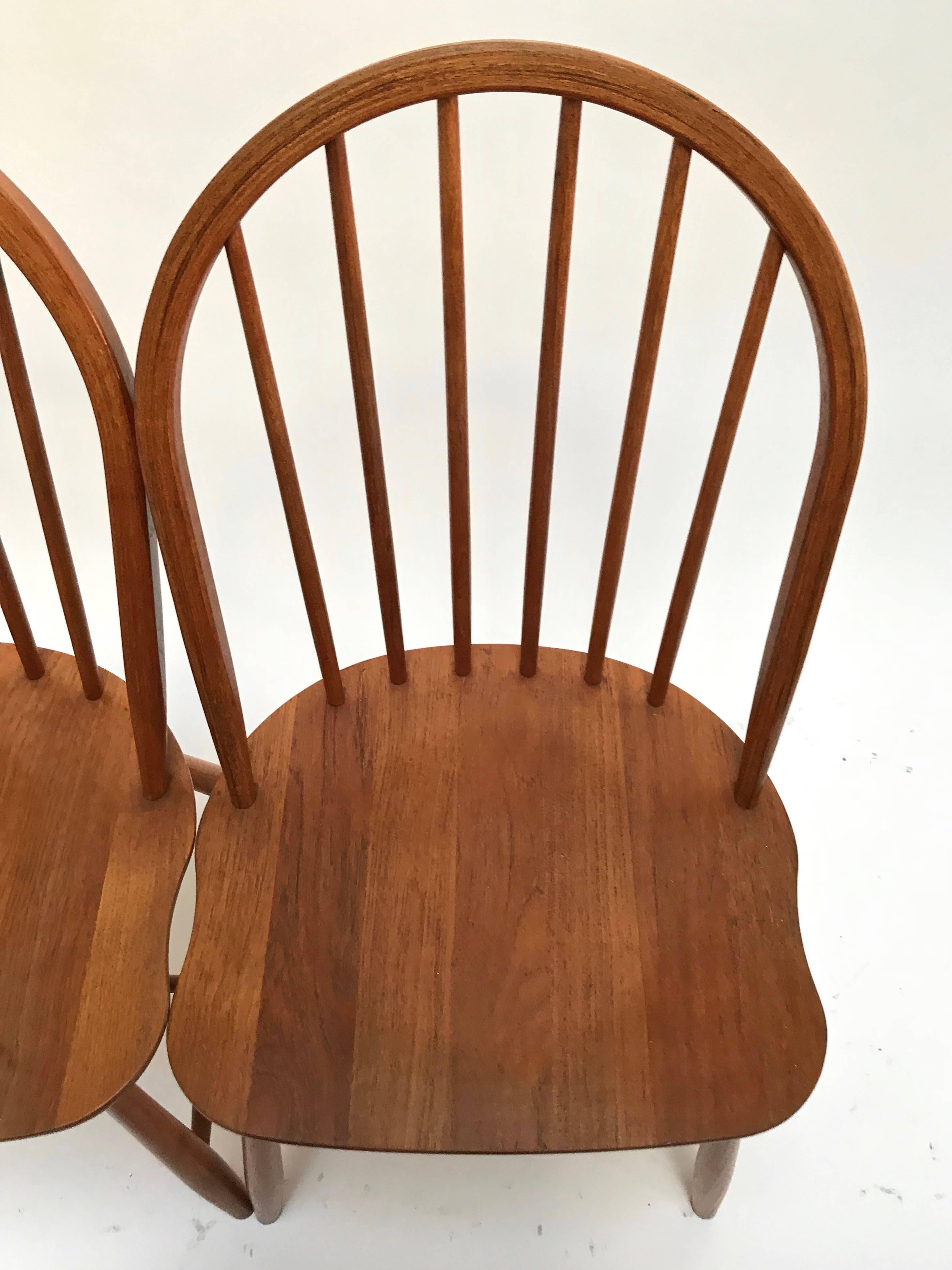 Teck Erik Ole Jørgensen pour Tarm Stole Ensemble de six chaises à manger en teck