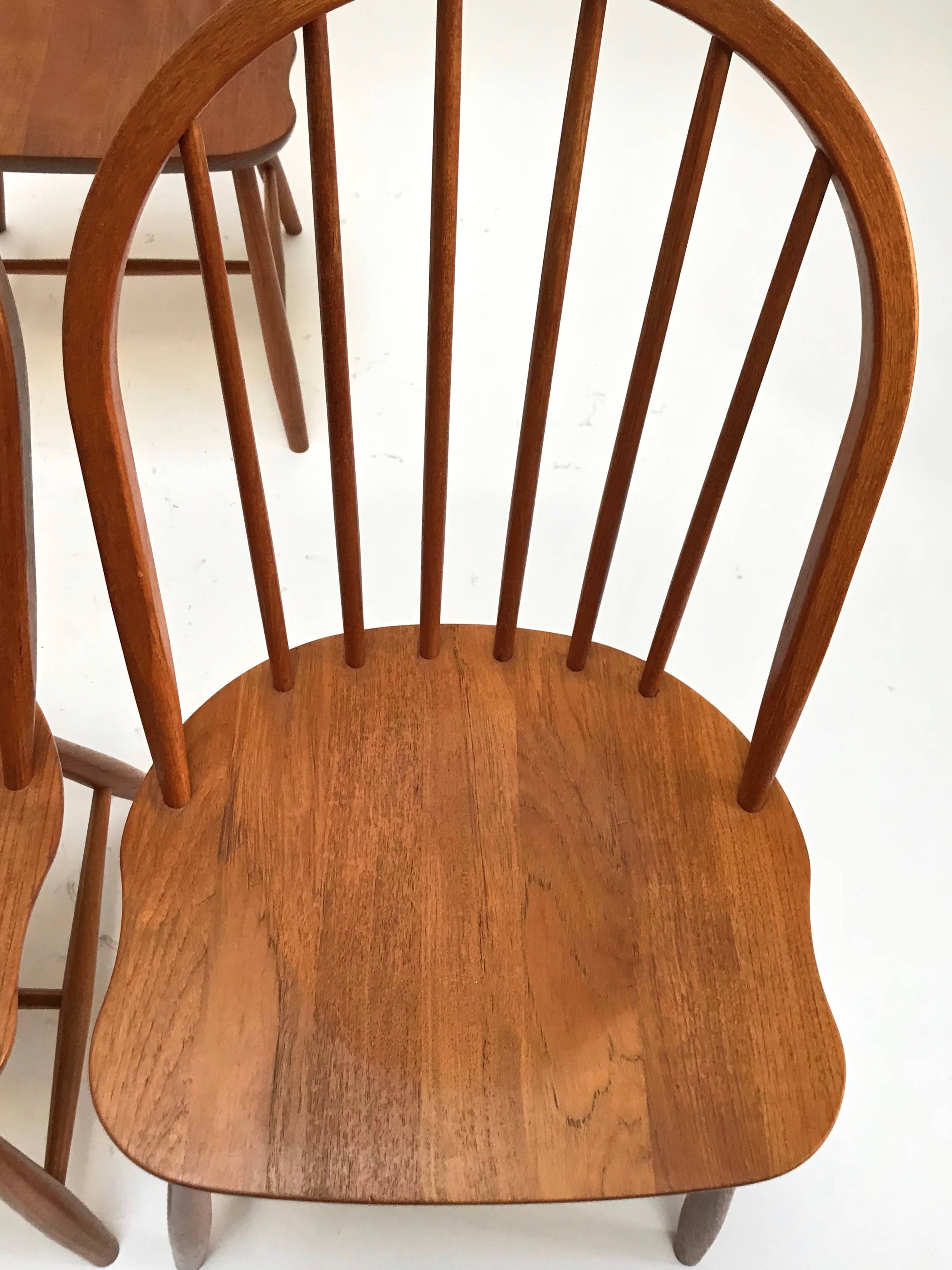 Erik Ole Jørgensen pour Tarm Stole Ensemble de six chaises à manger en teck 1
