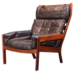 Erik Ole Jørgensen Gj 13 Highback Lounge Chair in Rosewood