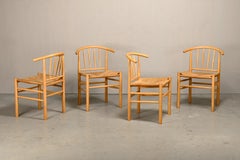 Erik Ole Jørgensen J151 Dining Chairs in beech and papercord for FDB Møbler