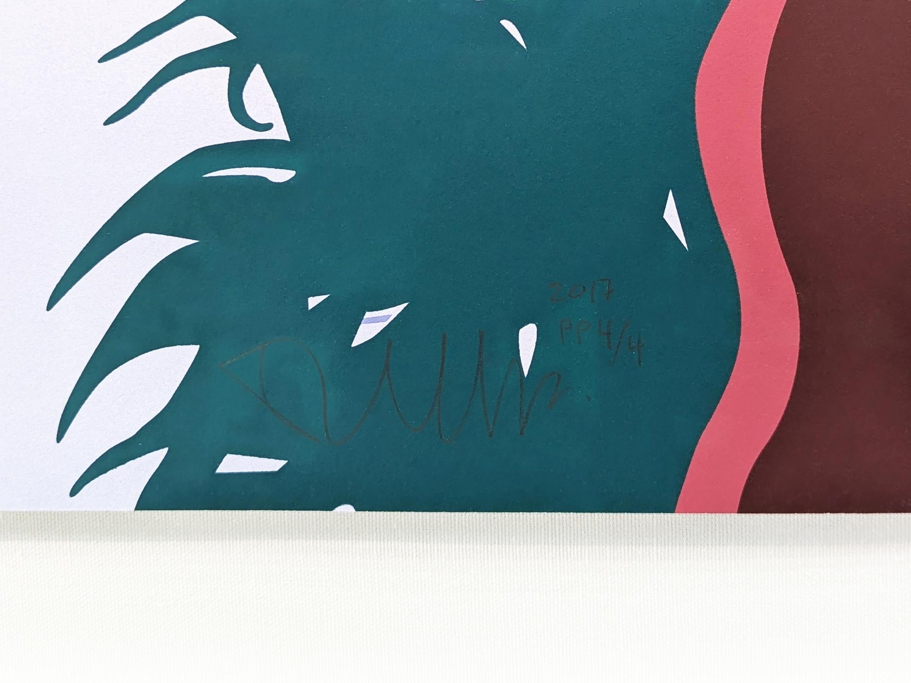 New Breed Bay (huge framed hand signed silkscreen) - Print by Erik Parker