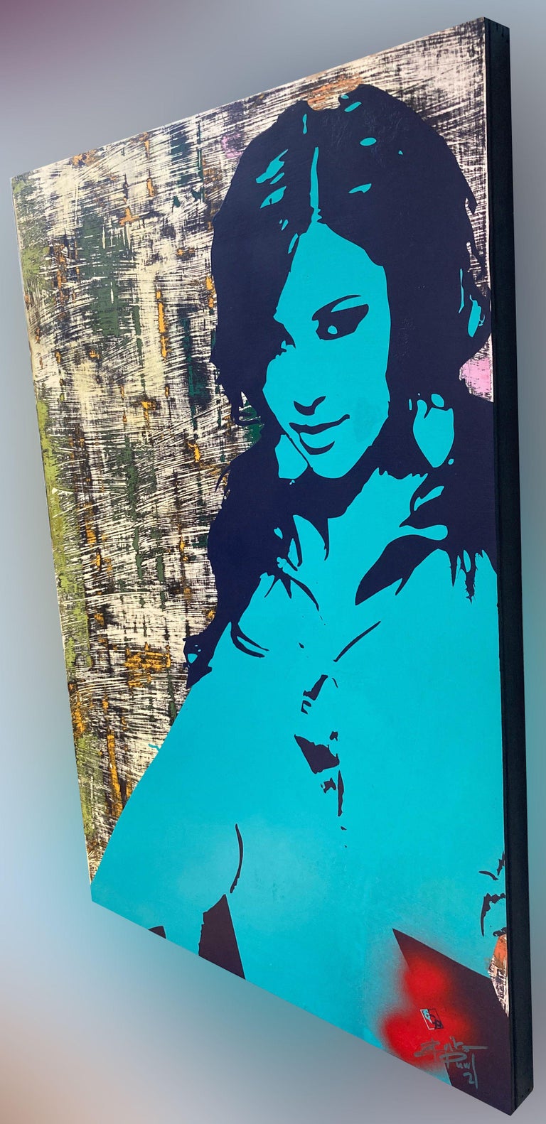 Erik Paul I See Blue, Painting, Oil on Wood Panel For Sale at 1stDibs