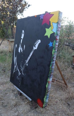 In the Moment Guitar, Painting, Oil on Wood Panel