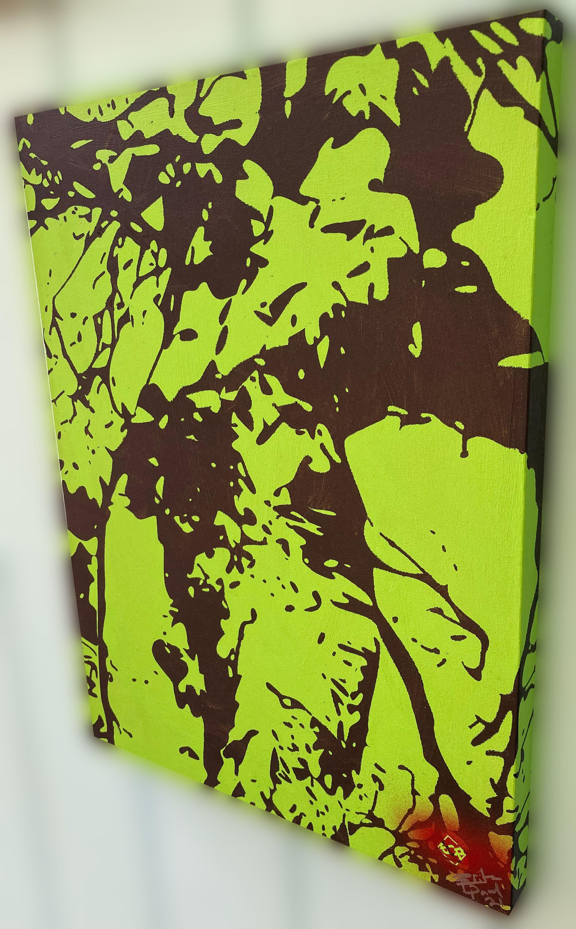 Albero nudo, Pittura, Acrilico su tela - Painting Pop Art di Erik Paul