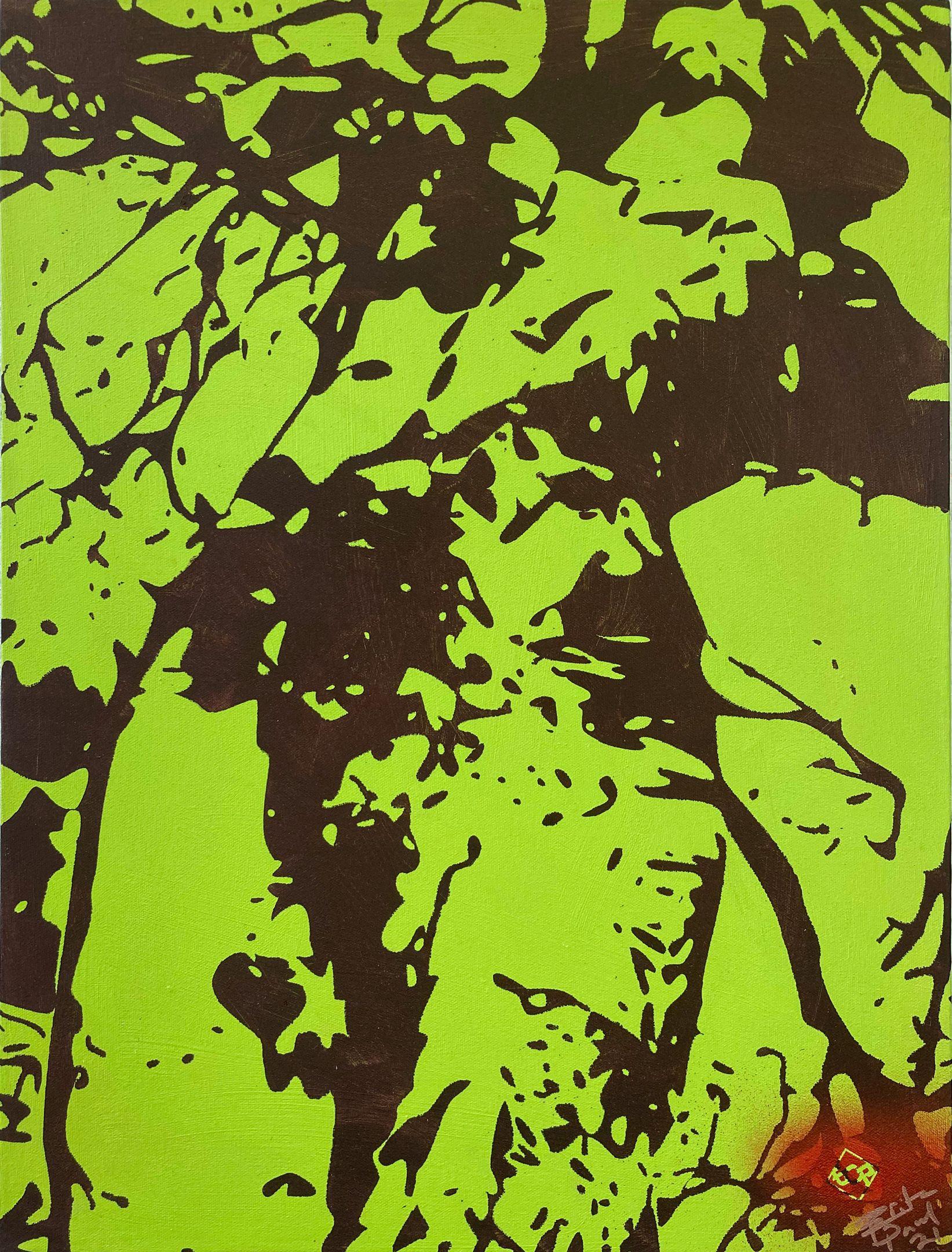 Albero nudo, Pittura, Acrilico su tela - Painting di Erik Paul