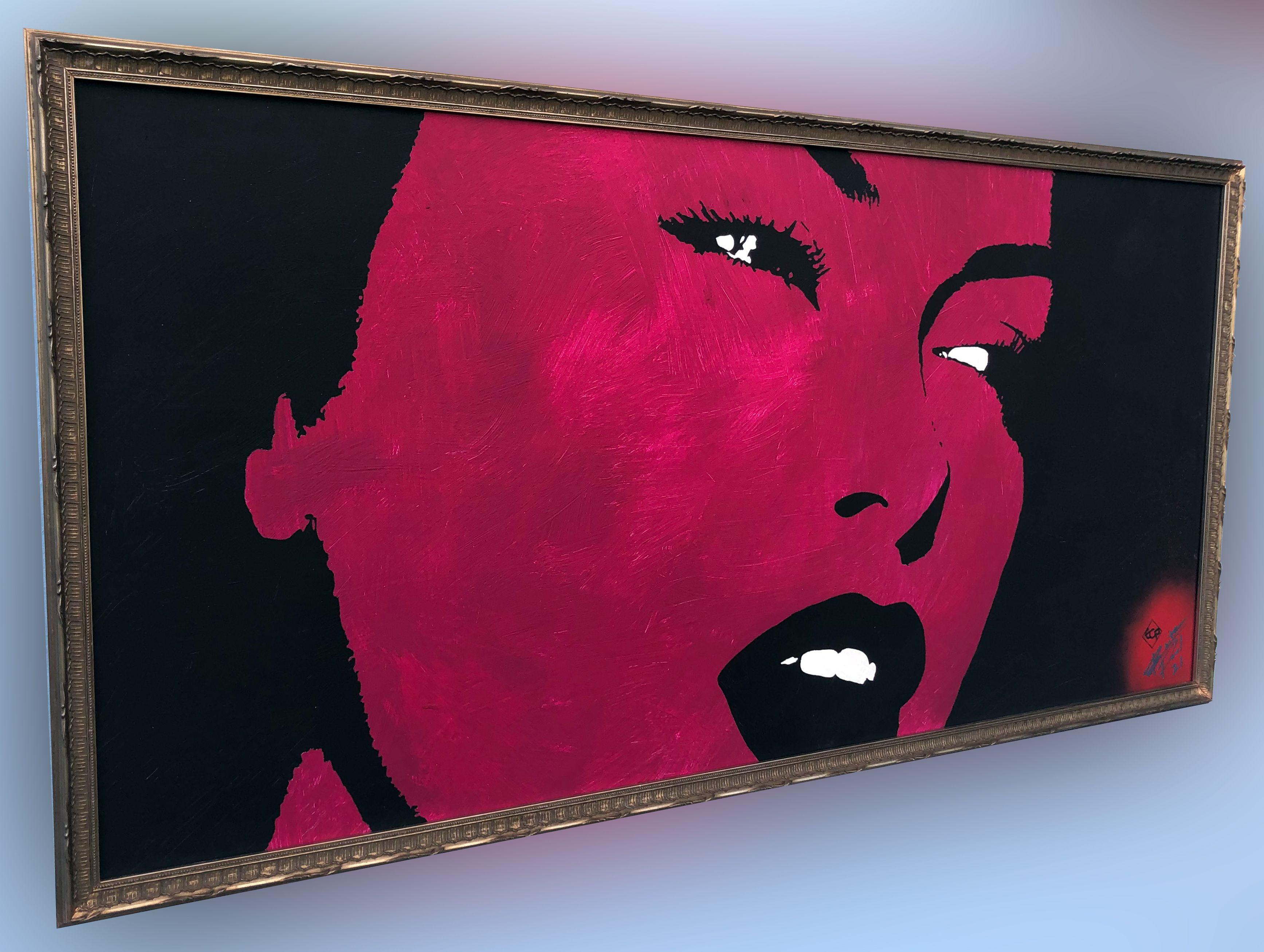 Rosa Sensibilität, Gemälde, Acryl auf Holzplatte (Pop-Art), Painting, von Erik Paul