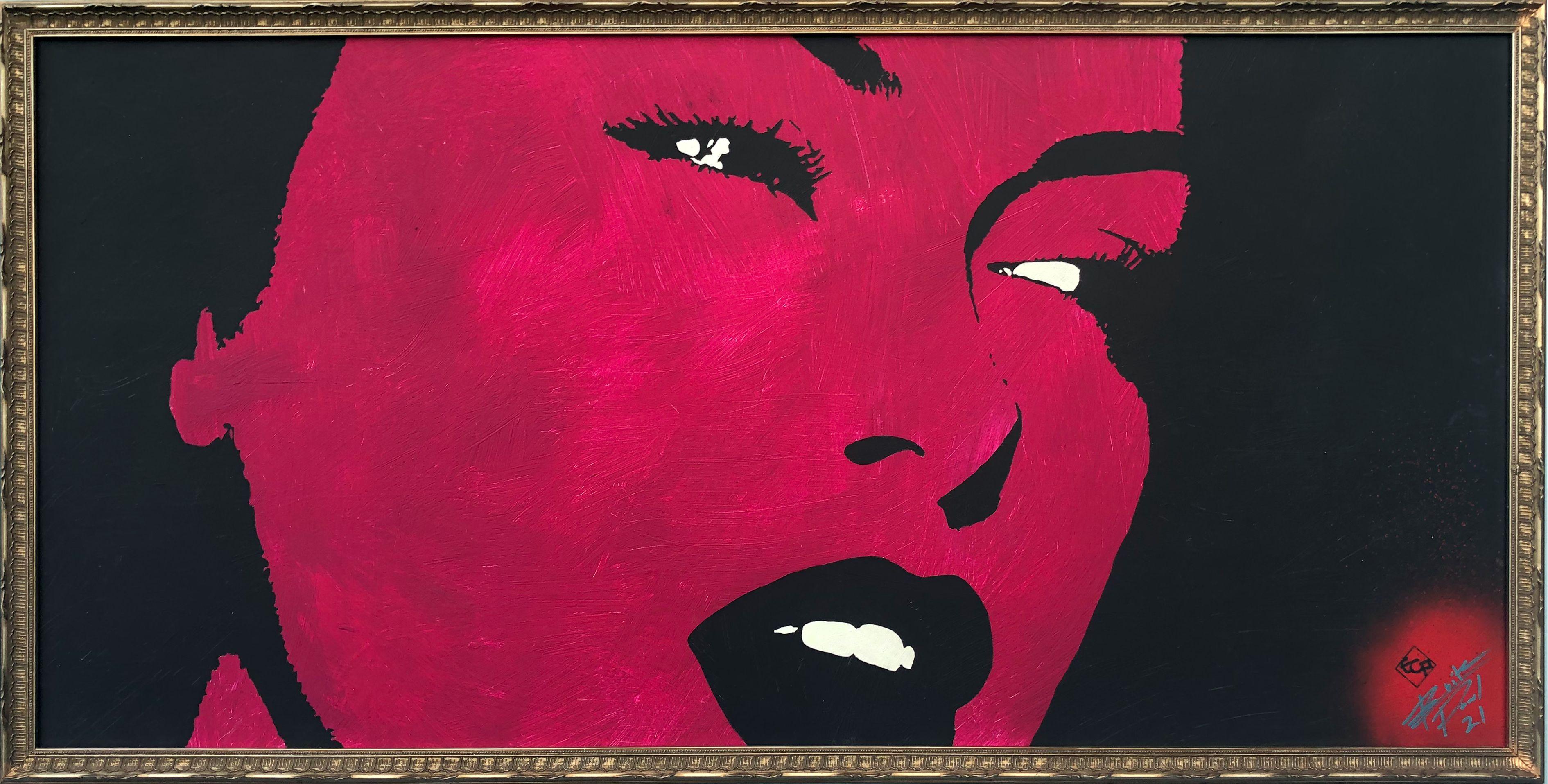 Pink Sensation, Painting, Acrylic on Wood Panel For Sale 2