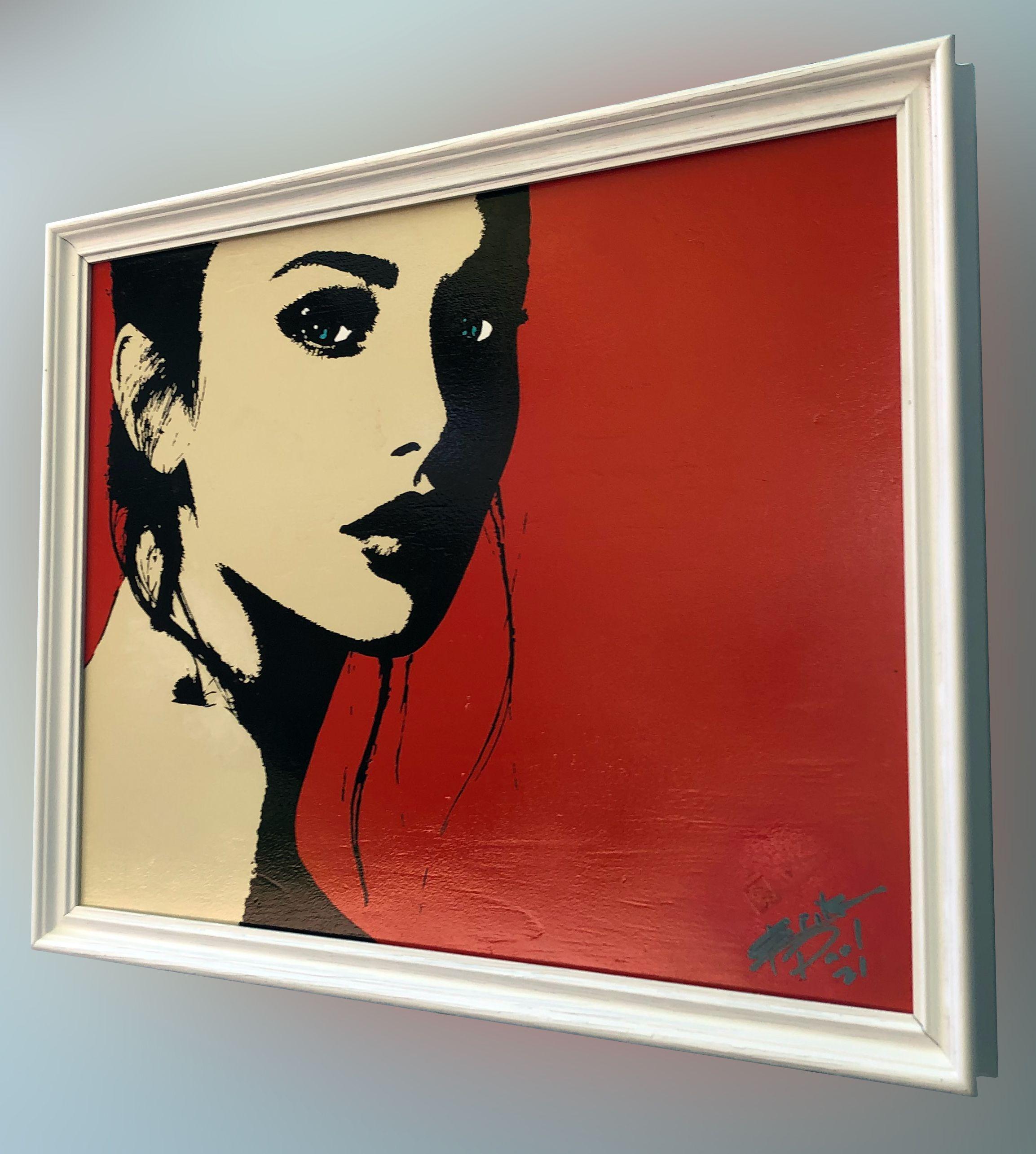 Shes Got the Look, Painting, Oil on Wood Panel For Sale 1