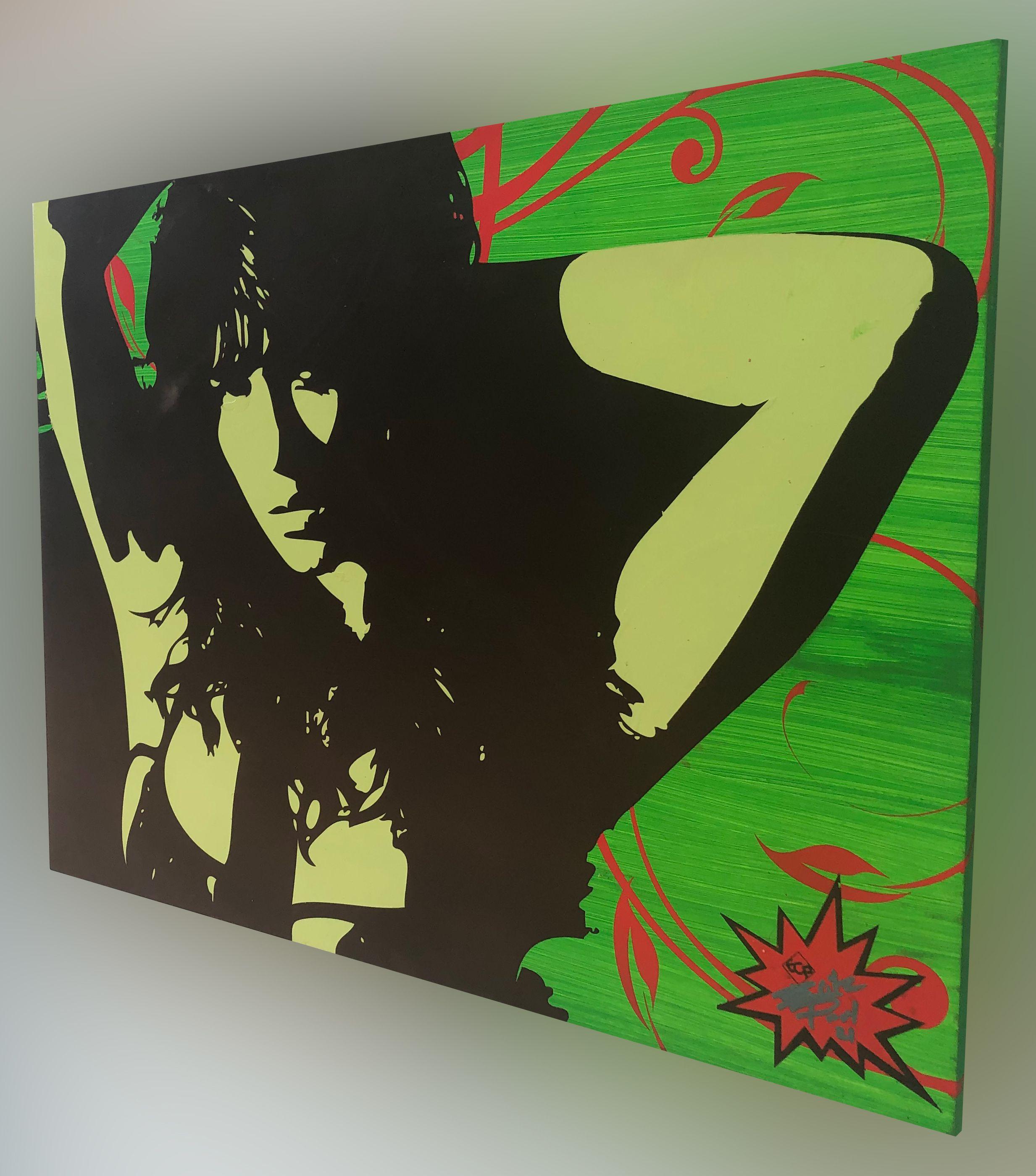 Super Hero, Painting, Oil on Wood Panel For Sale 1