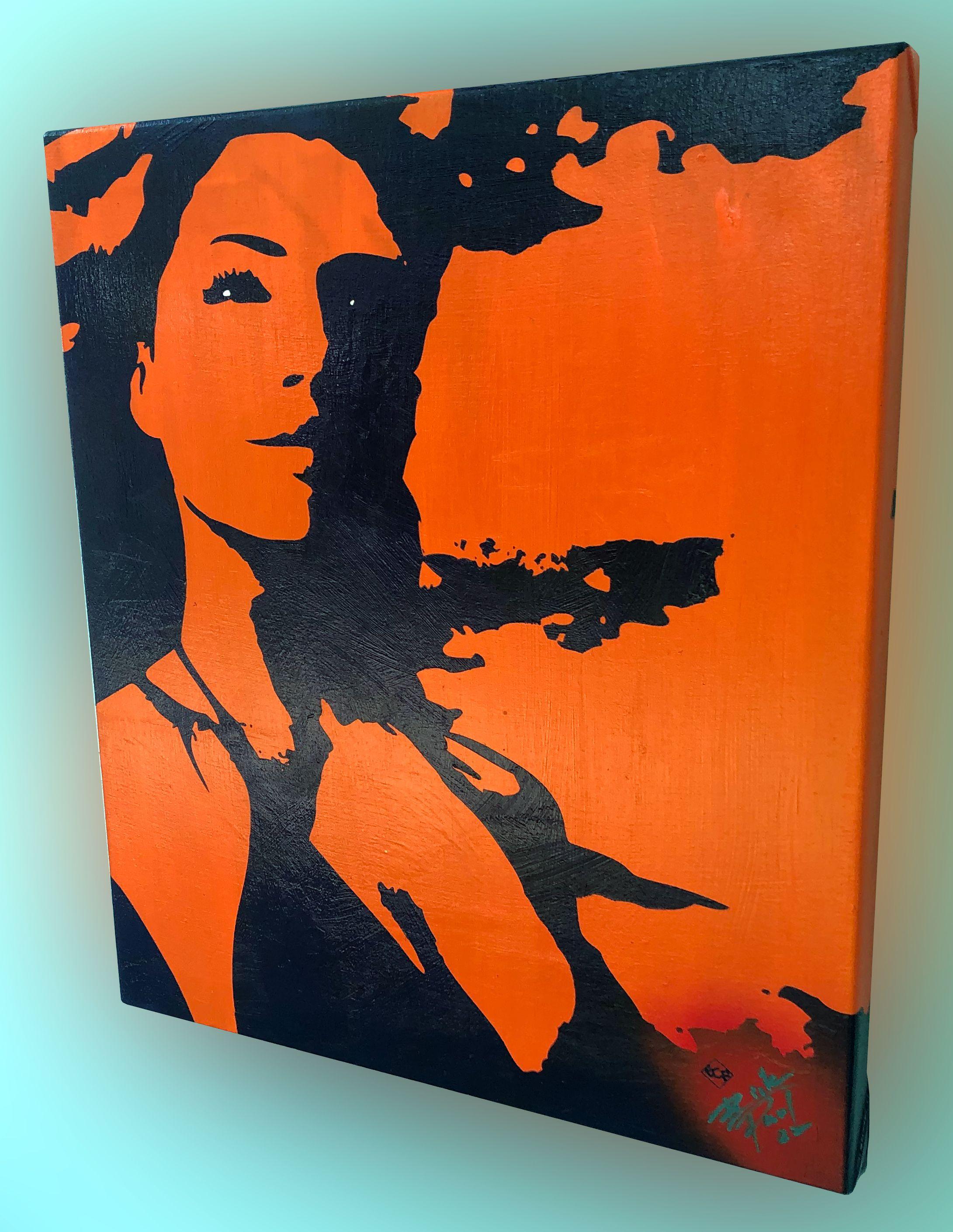 The Gaze, Gemälde, Acryl auf Leinwand (Pop-Art), Painting, von Erik Paul