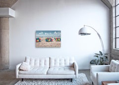 Best Seats - large format photograph of iconic yellow soccer goals