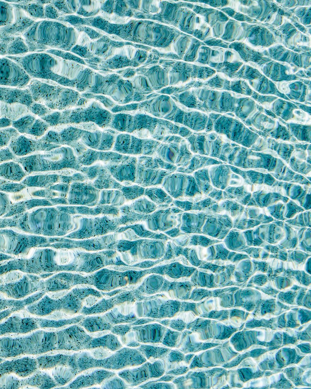 H2O IV - large format photograph of sun reflections on pool water surface