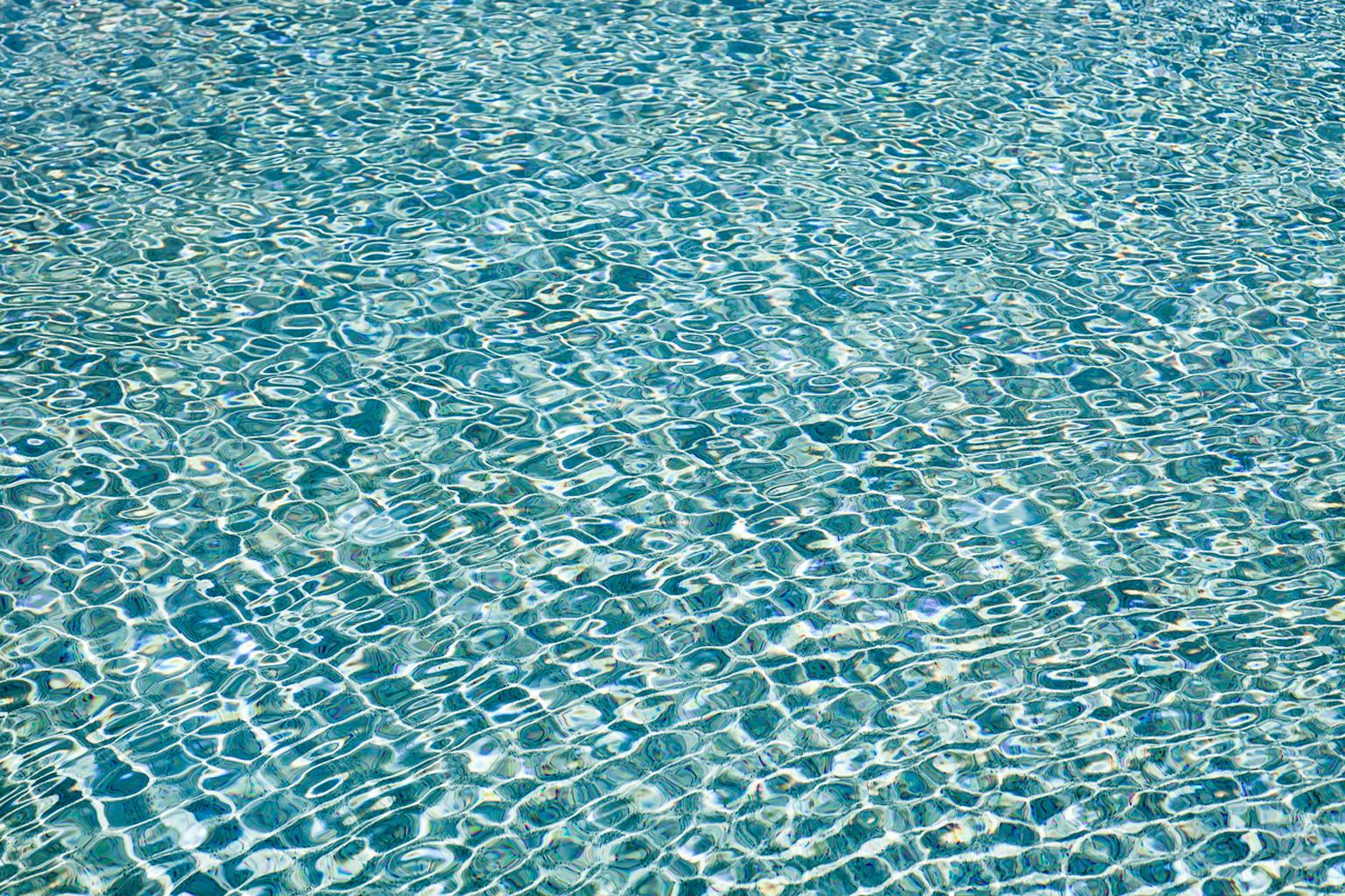 H2O ll -large format photograph of sun reflections on pool water surface