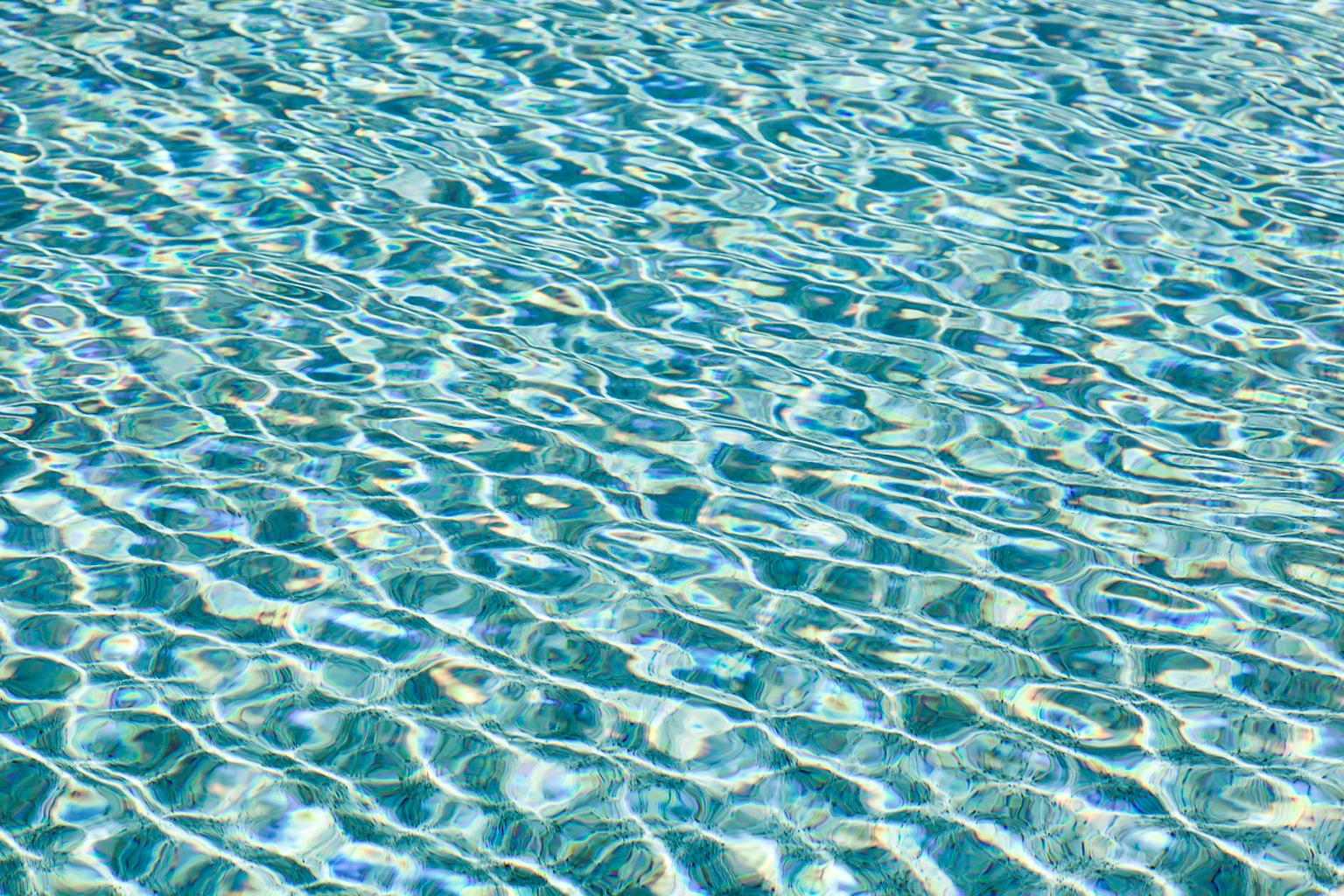 H2O lll - large format photograph of sun reflections on pool water surface